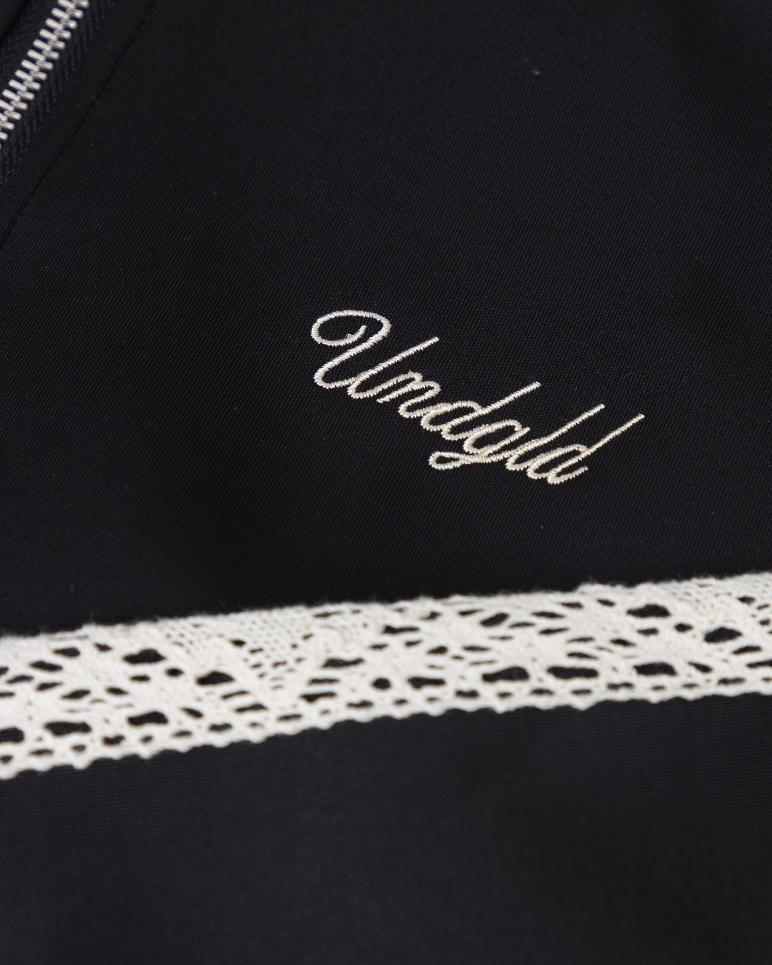 W Basics Undgld Lace-panel Track Jacket Black
