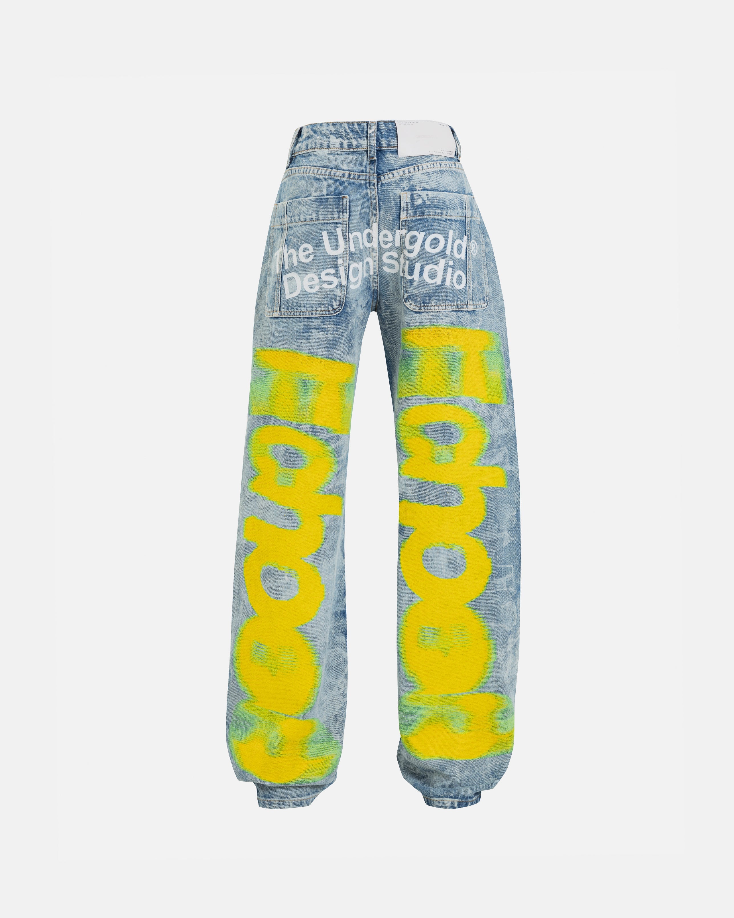 W Echoes Echo Wide Jeans Washed Blue