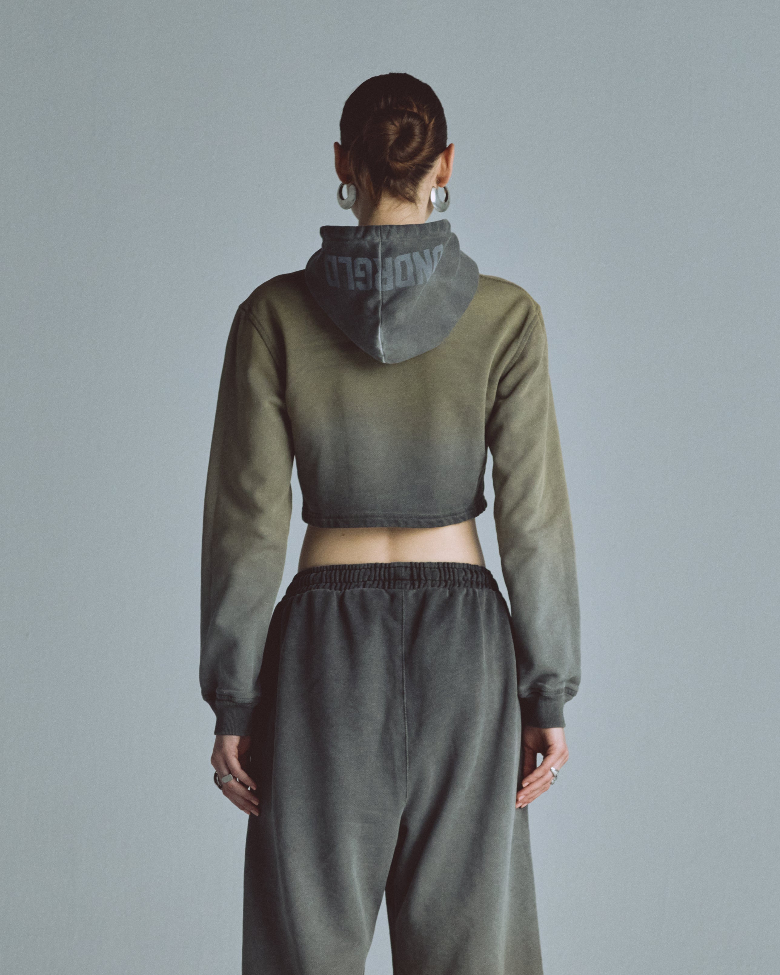 W Echoes UNDRGLD Slim Fit Hoodie Faded Olive