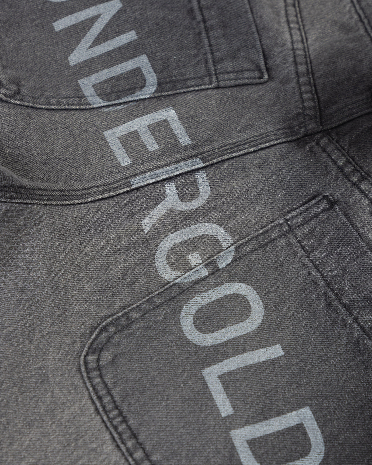 W Line Basic Wide Jeans Washed Black
