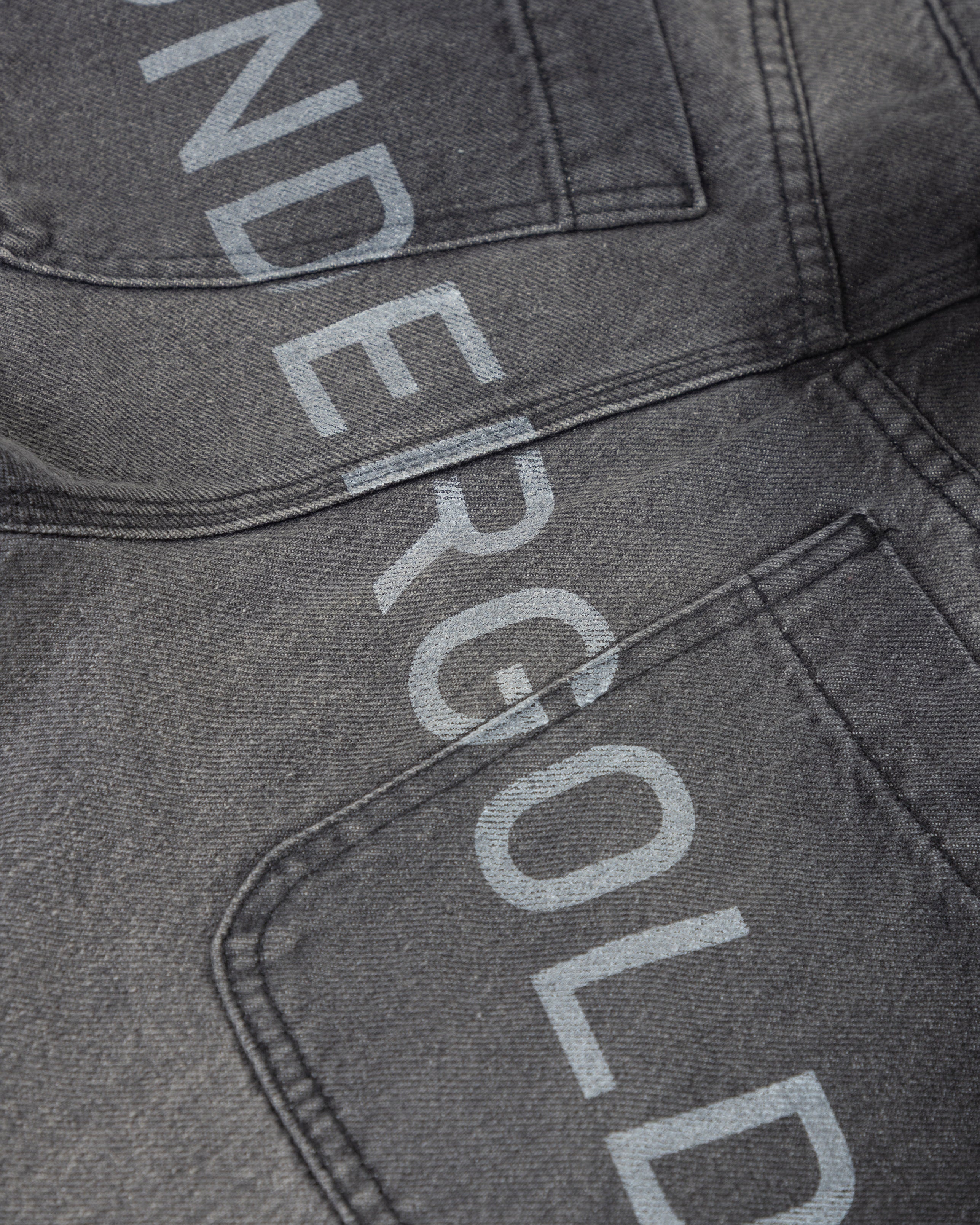 W Line Basic Wide Jeans Washed Black