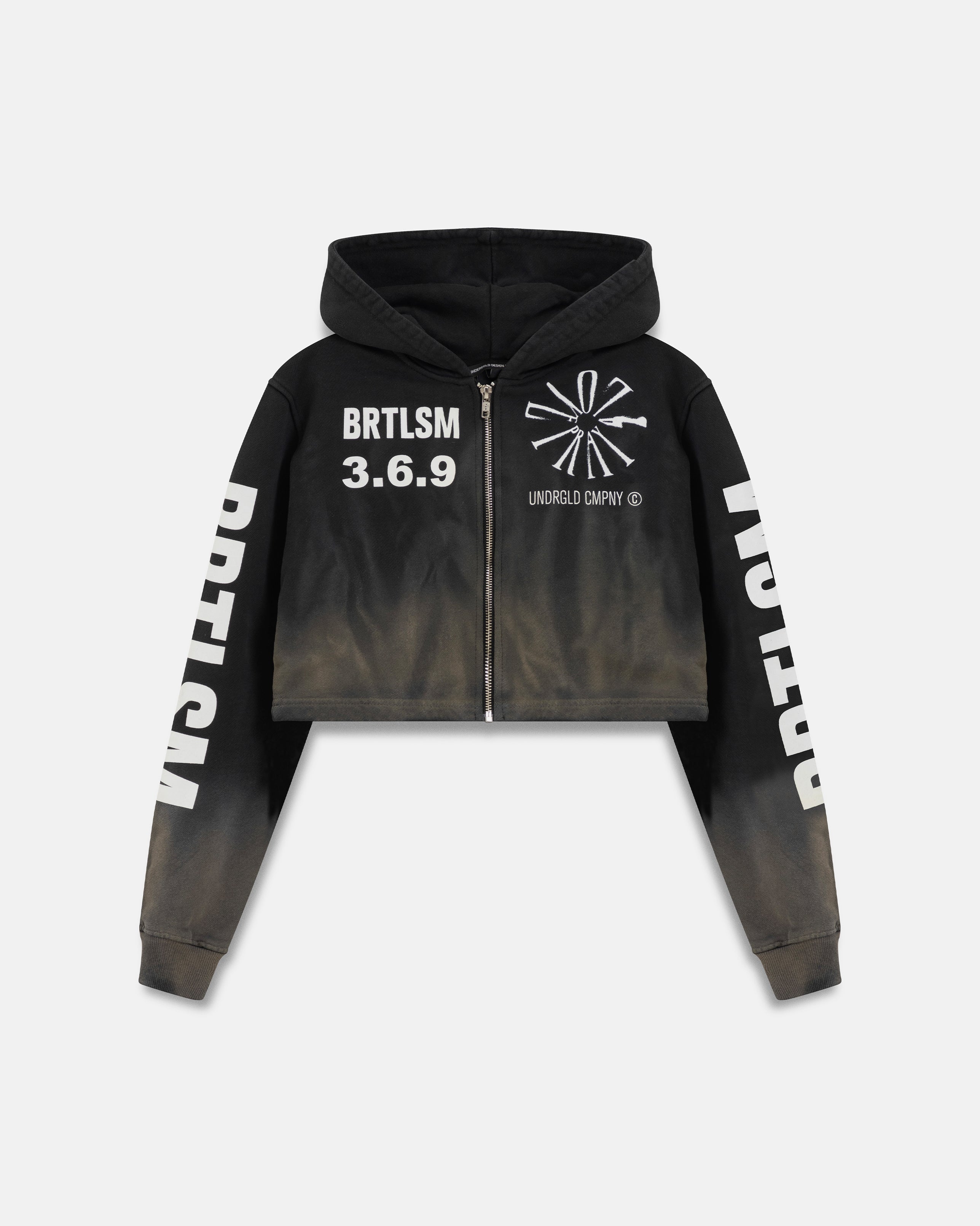 W Spring Pray 4 Love Zip Up Slim Fit Hoodie Sandblast Gray Flame