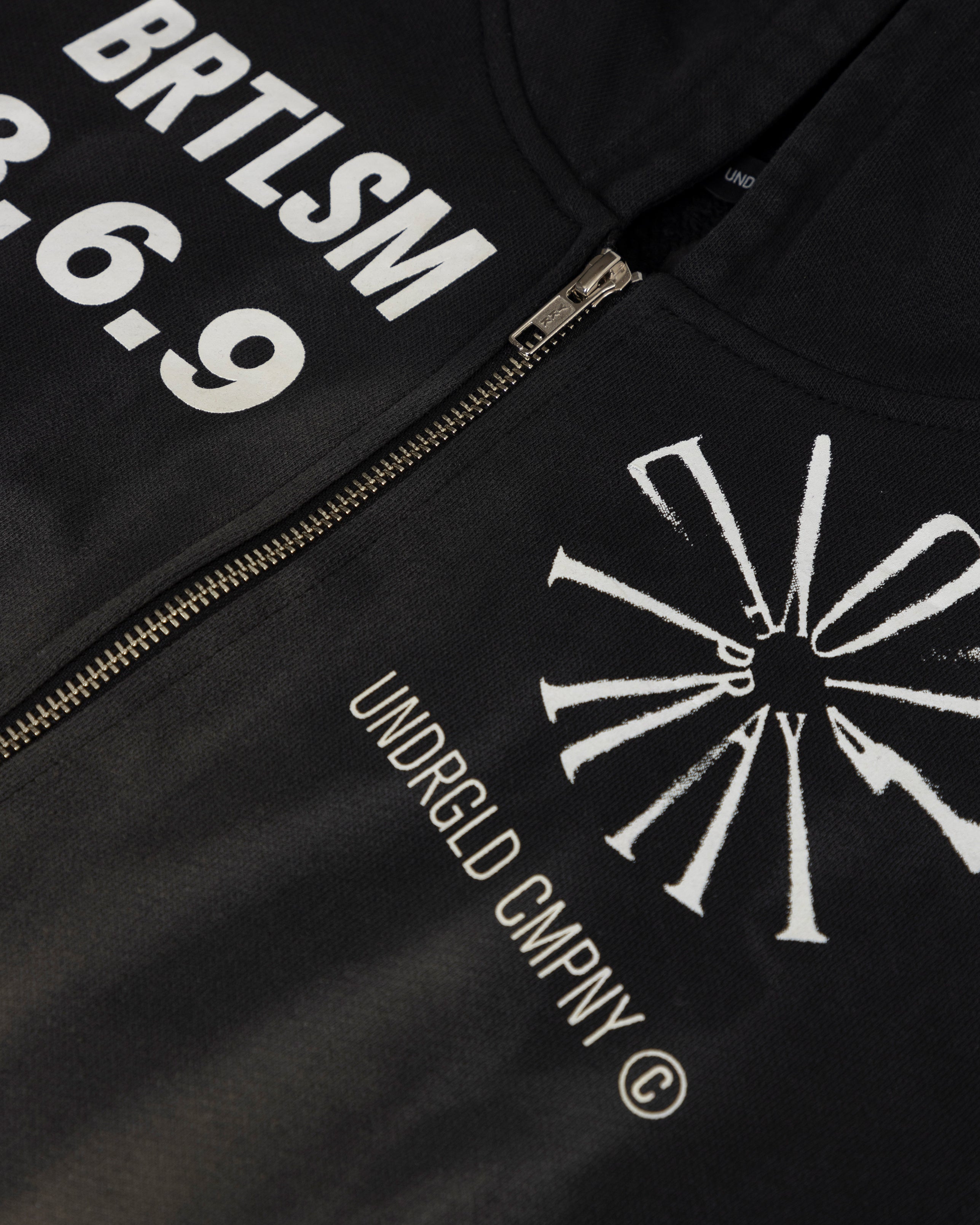 W Spring Pray 4 Love Zip Up Slim Fit Hoodie Sandblast Gray Flame