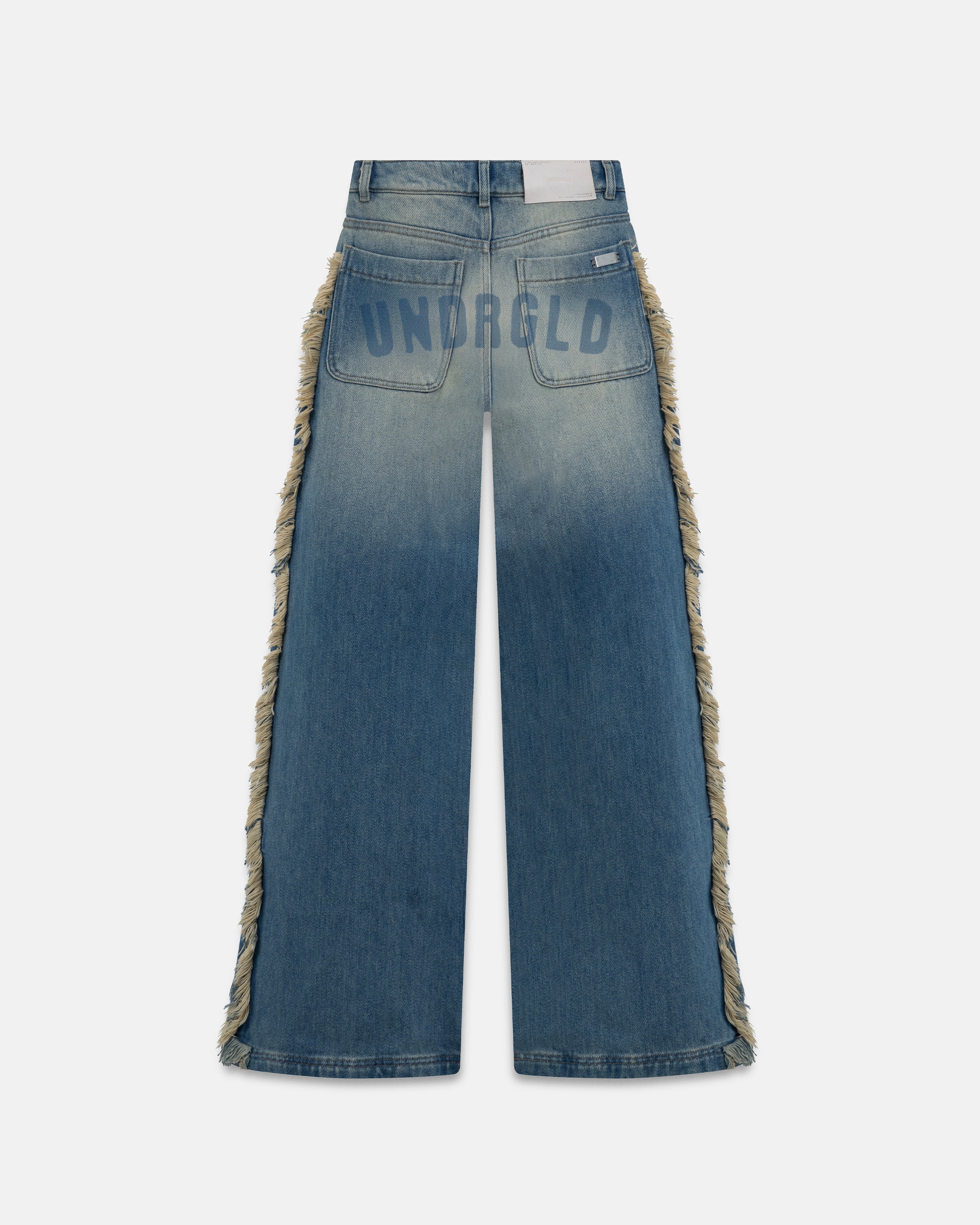 W Spring UNDRGLD Frayed Wide Jeans Blue