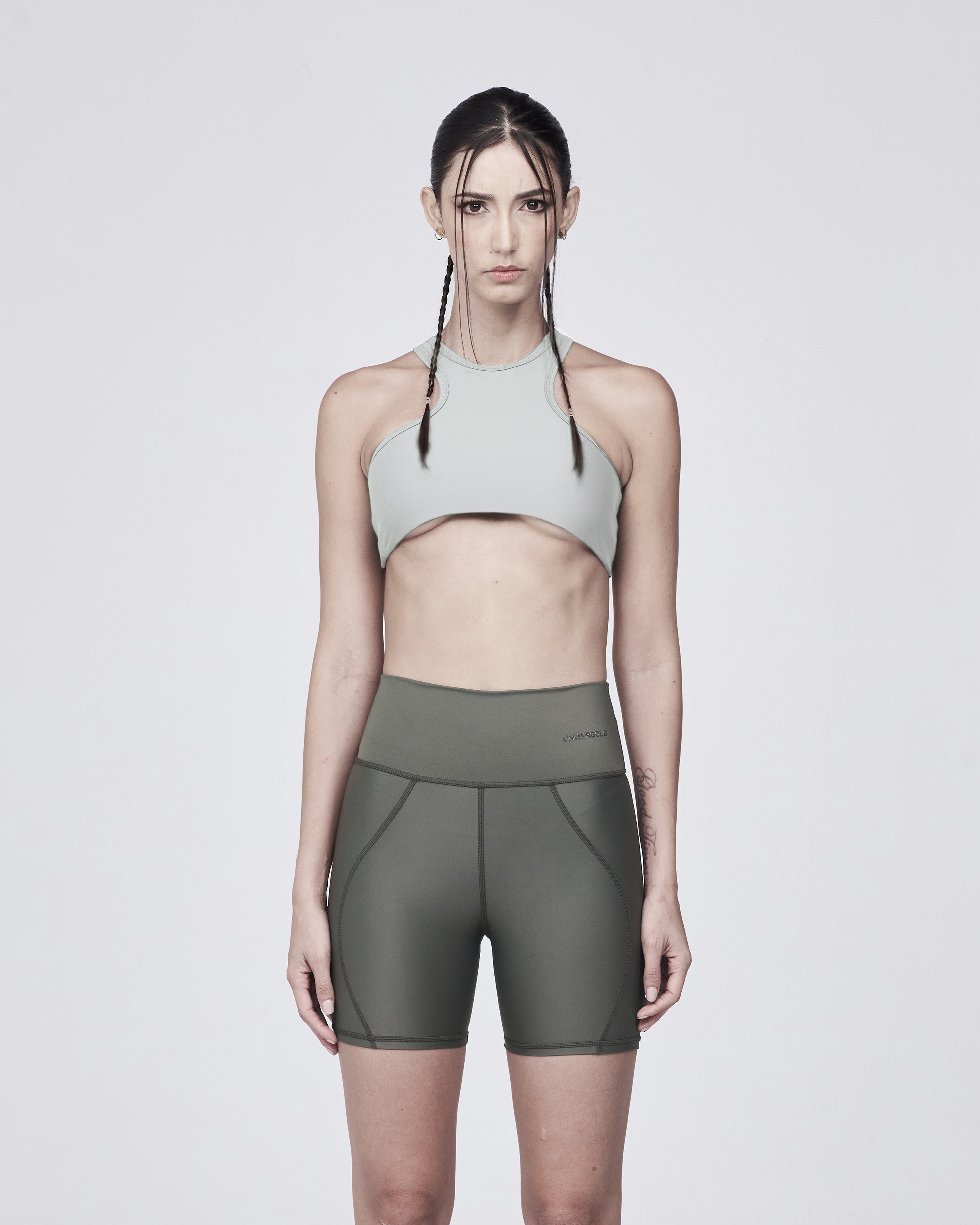 W Basics Halter Top Smoked Gray