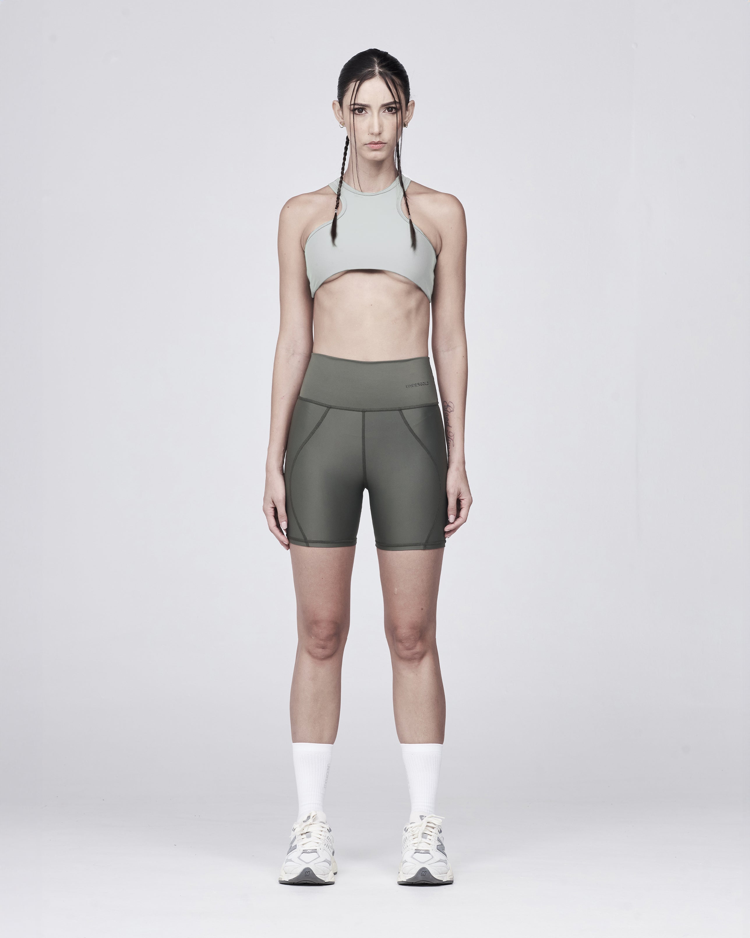 W Basics Halter Top Smoked Gray