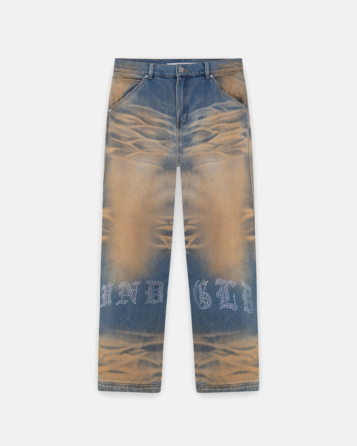 Revelation Rhinestone UNDGLD Wide Jean Sand Blue
