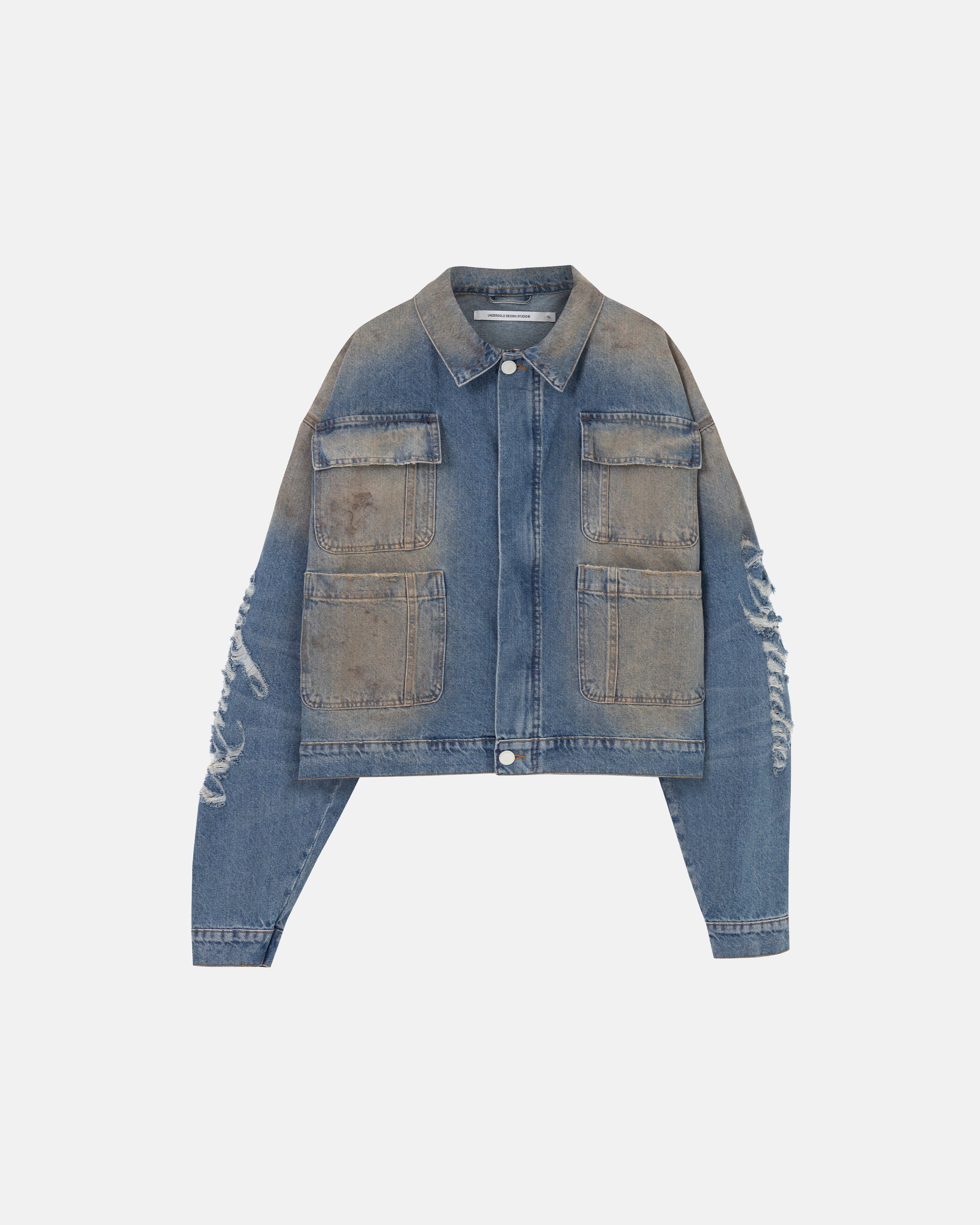 Stardust Undgld Studio Boxy Fit Jacket Mechanic Blue