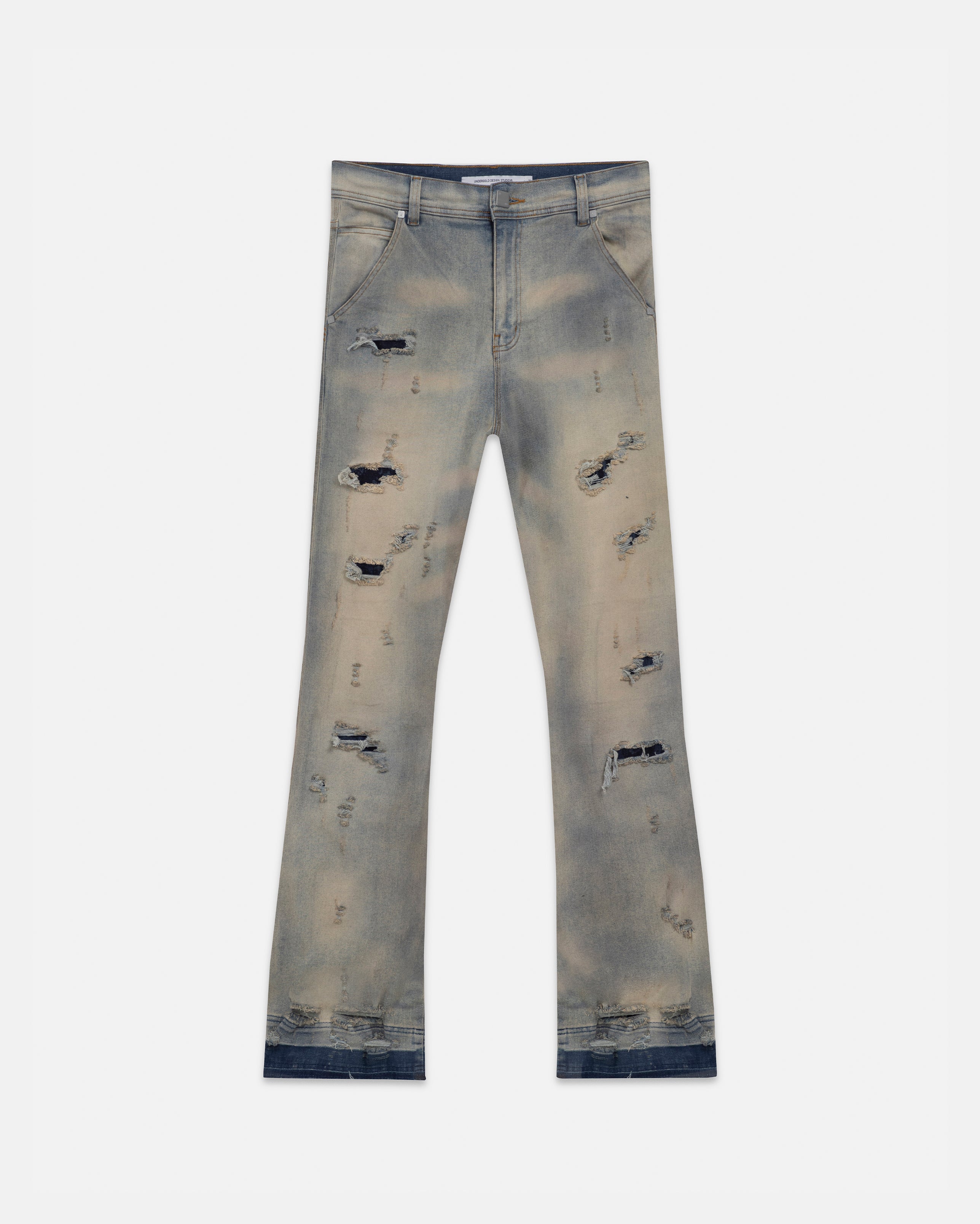 Act 1 UG Star Ripped Flare Jean Light Blue