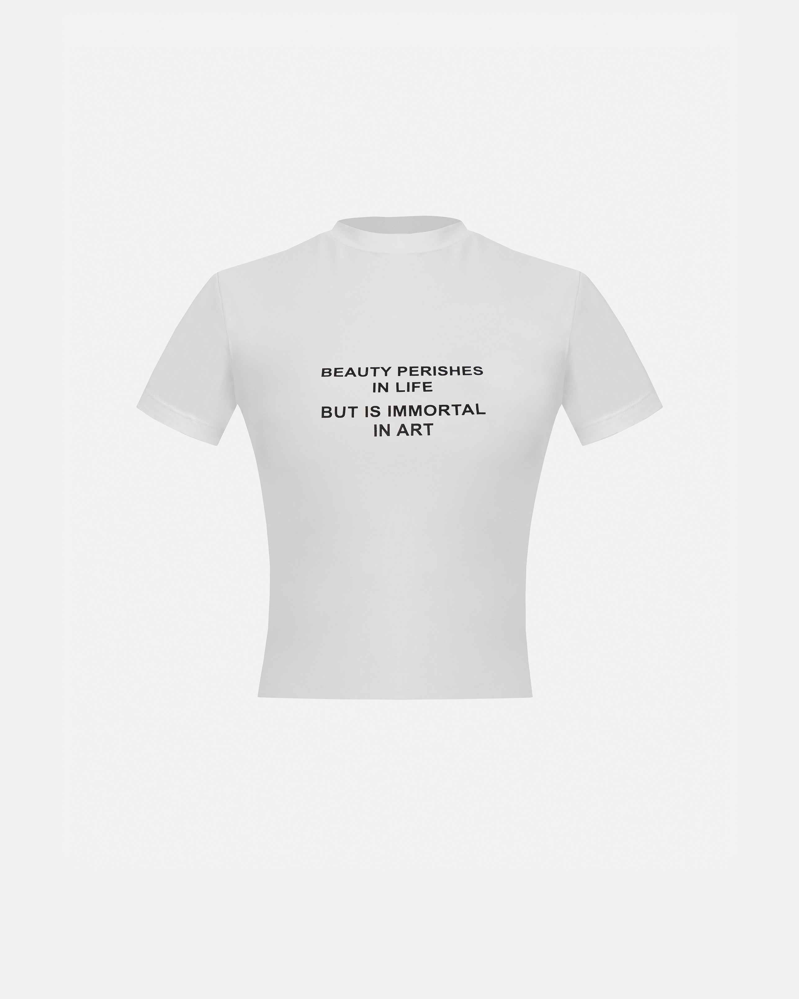 Echoes Beauty Long Baby Tee White