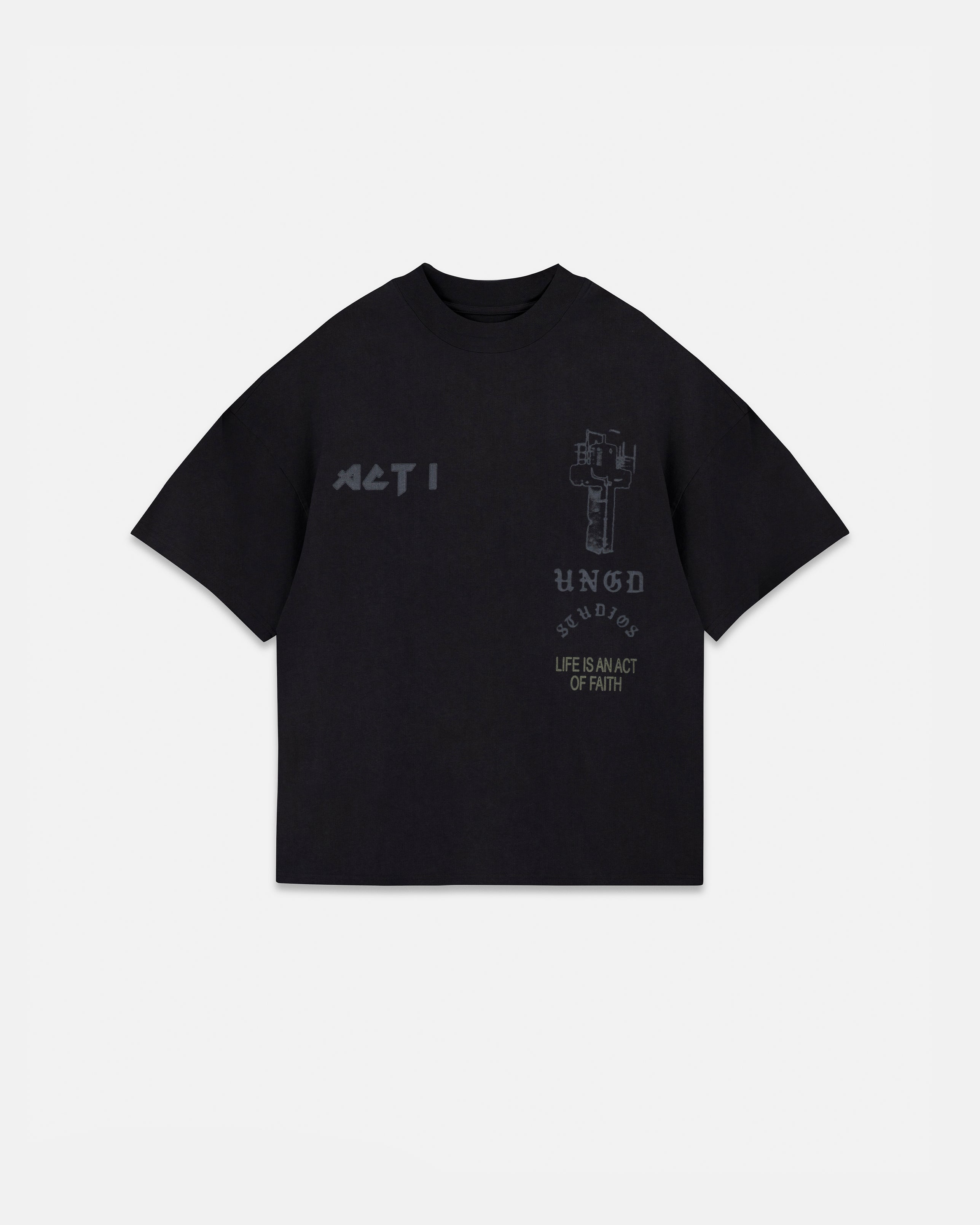 Act 1 Essence Boxy Fit Tshirt Vintage Black