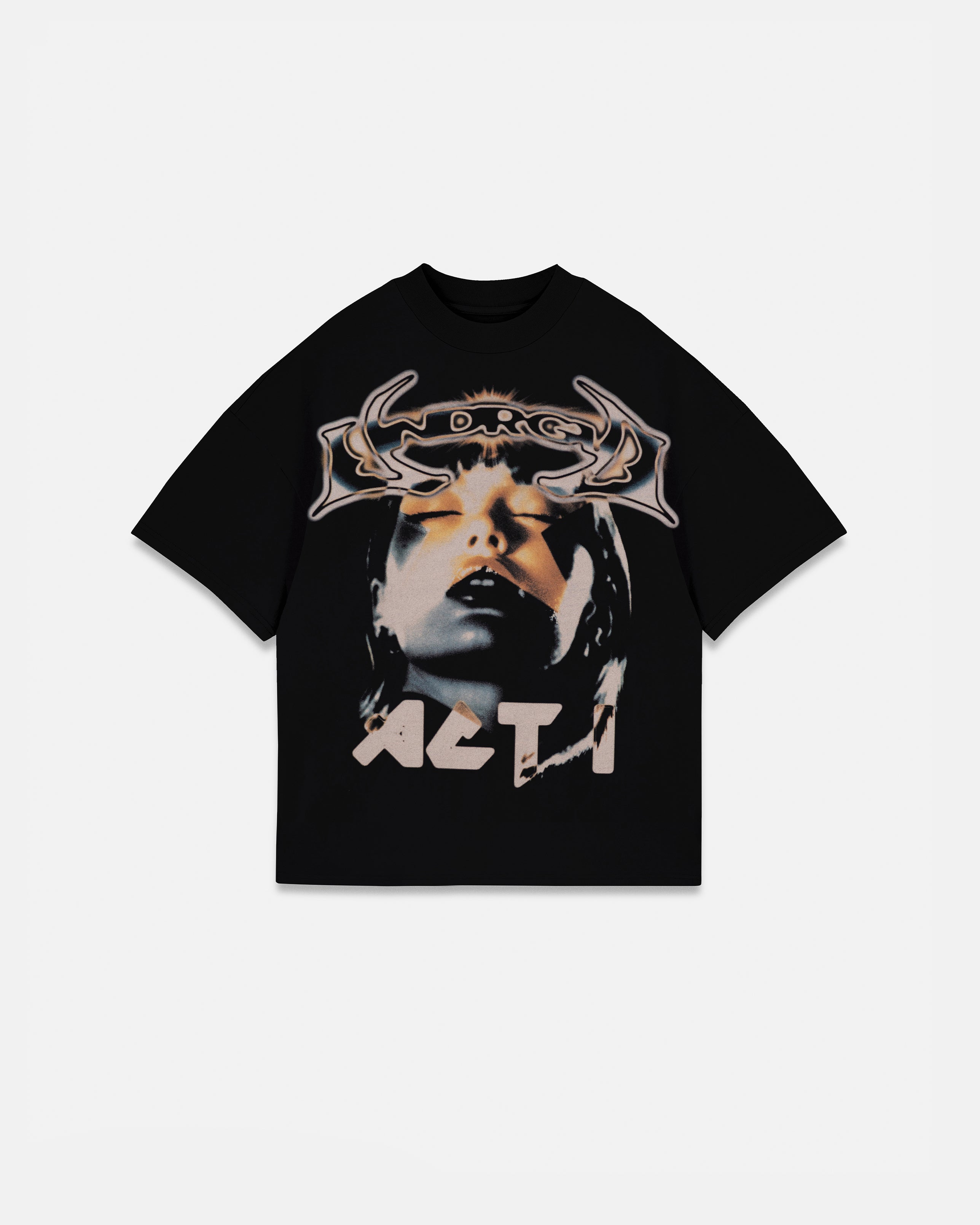 Act 1 Destiny Boxy Fit Tshirt Black