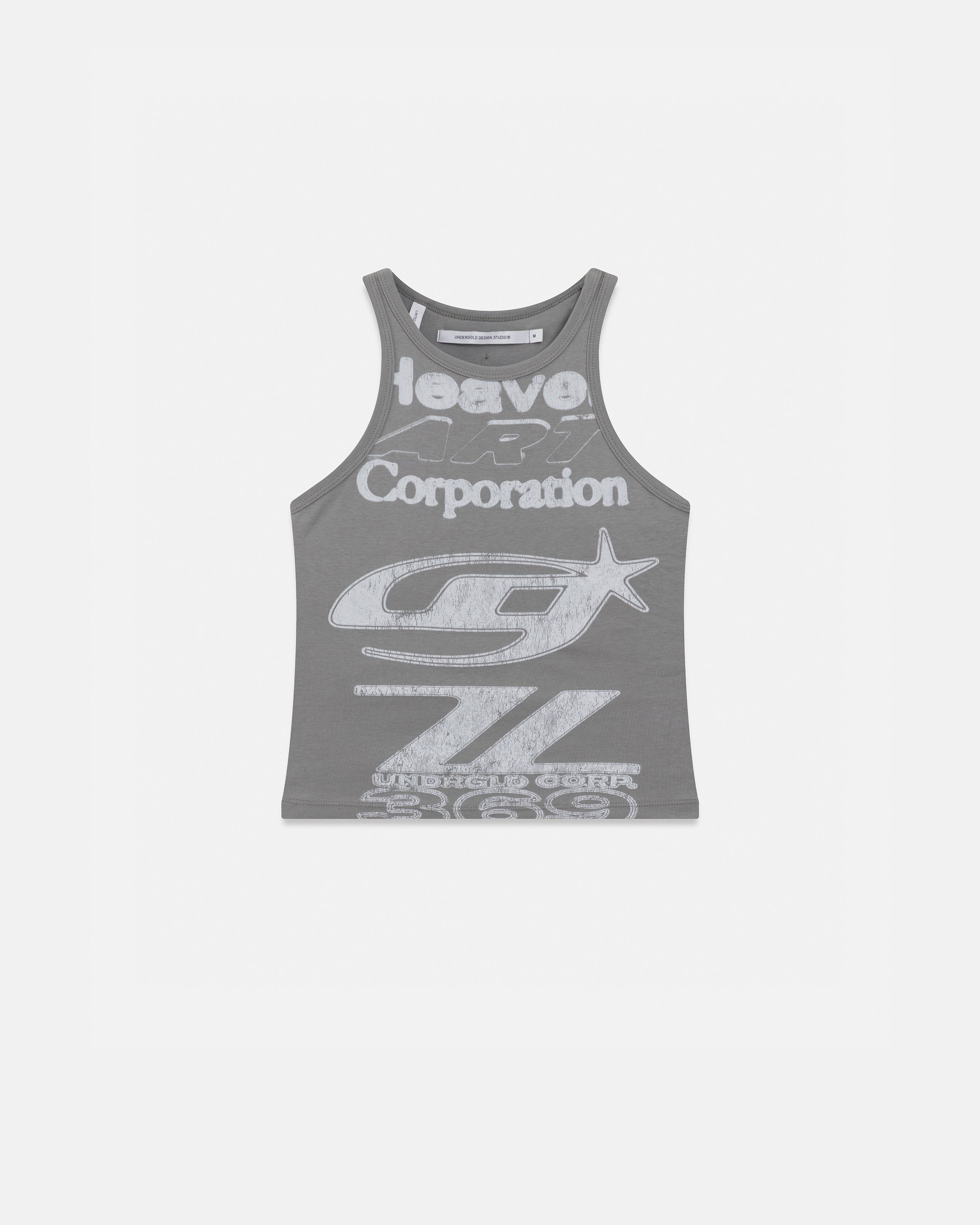 Act 1 Racer Halter Tank Top Gray