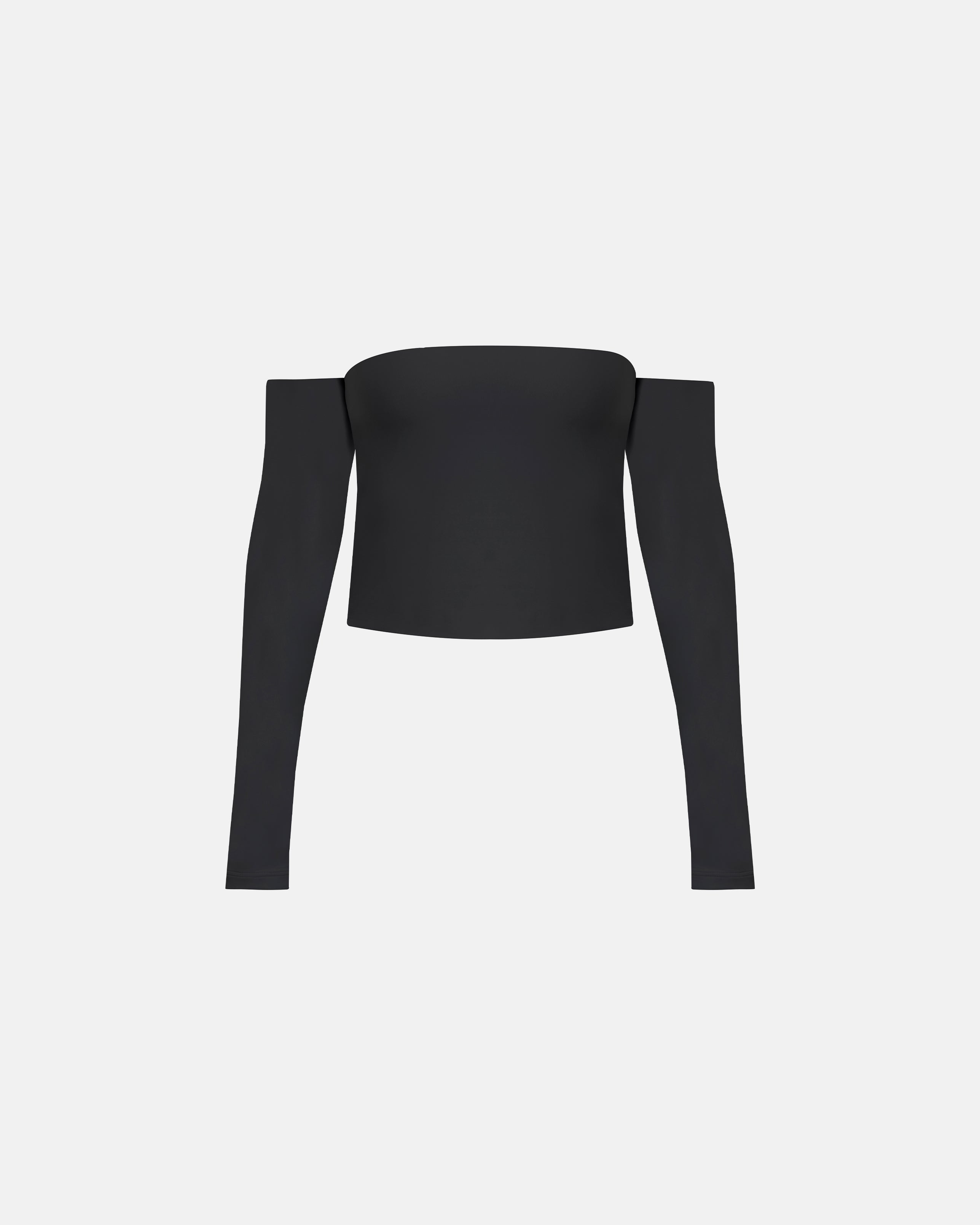 Basics Off Shoulder Long Sleeve Top Black