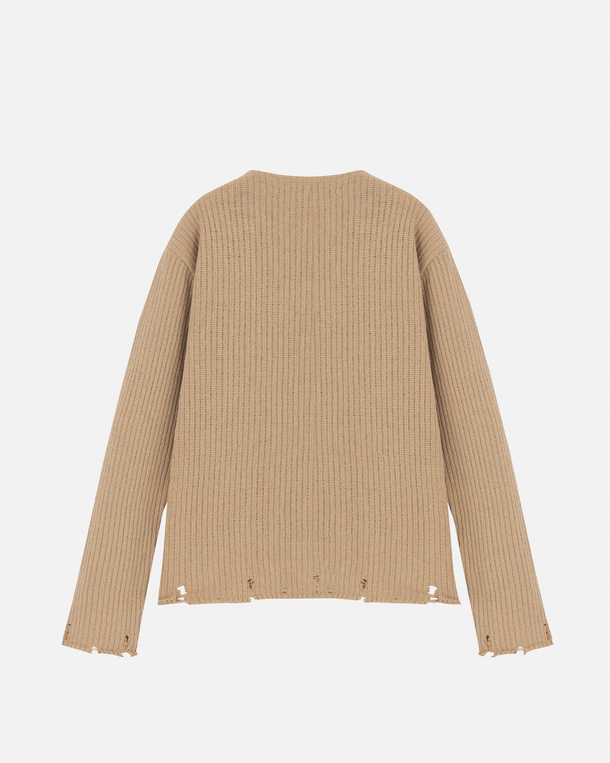 Basics UNDGLD Destroyed Knit Sweater Cream