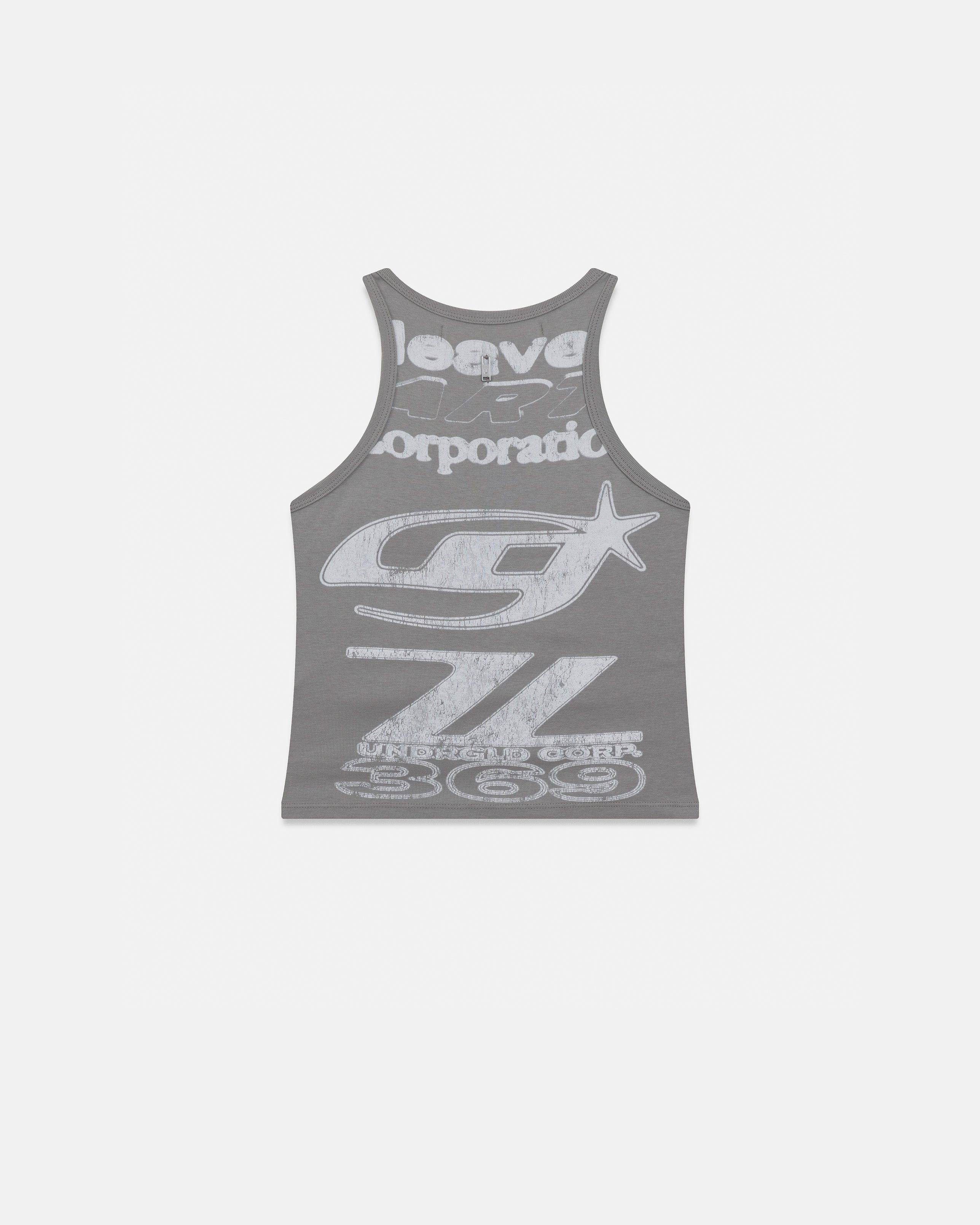 Act 1 Racer Halter Tank Top Gray