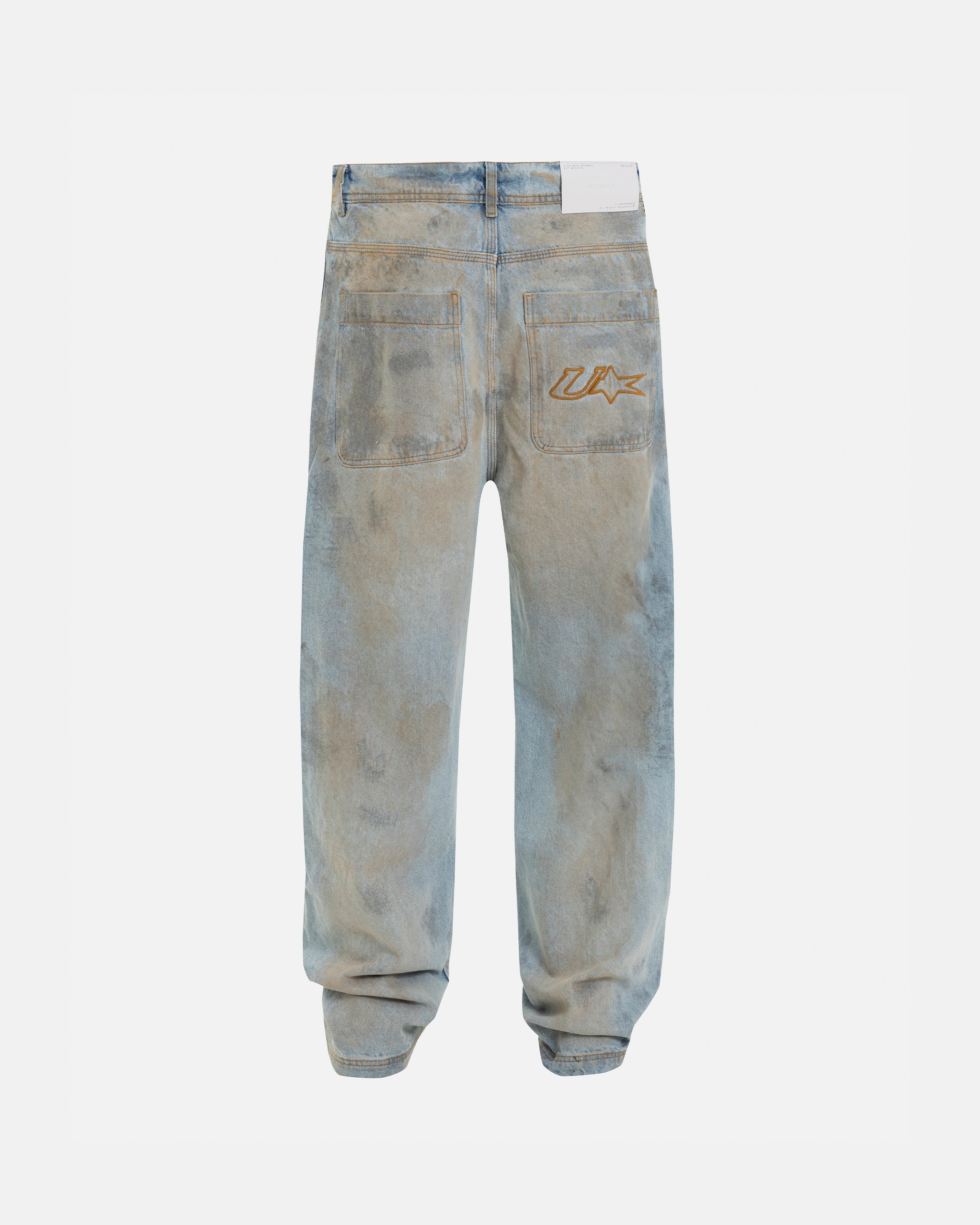 Echoes U Star Wide Jeans Washed Blue