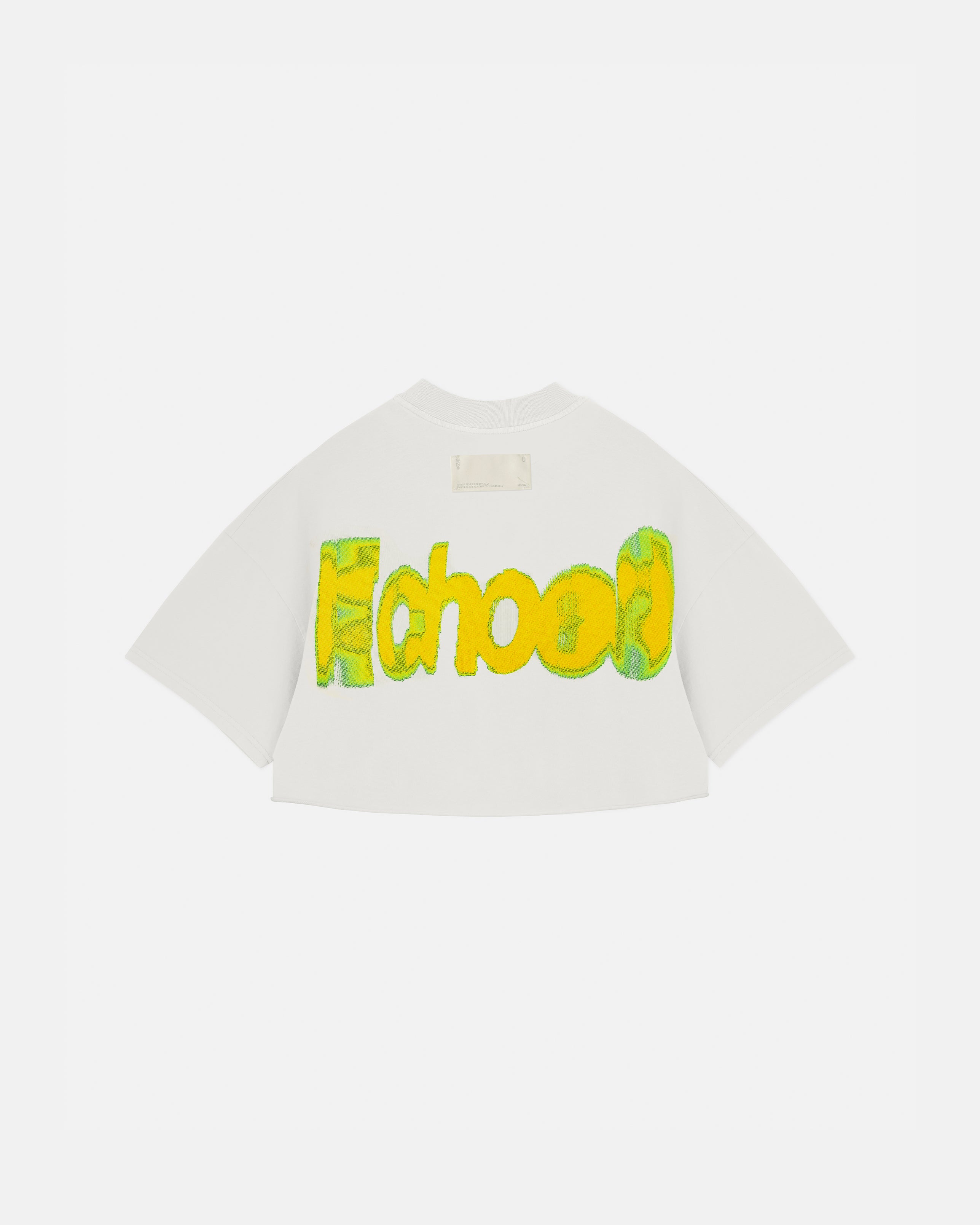 Echoes Echo Crop Top White