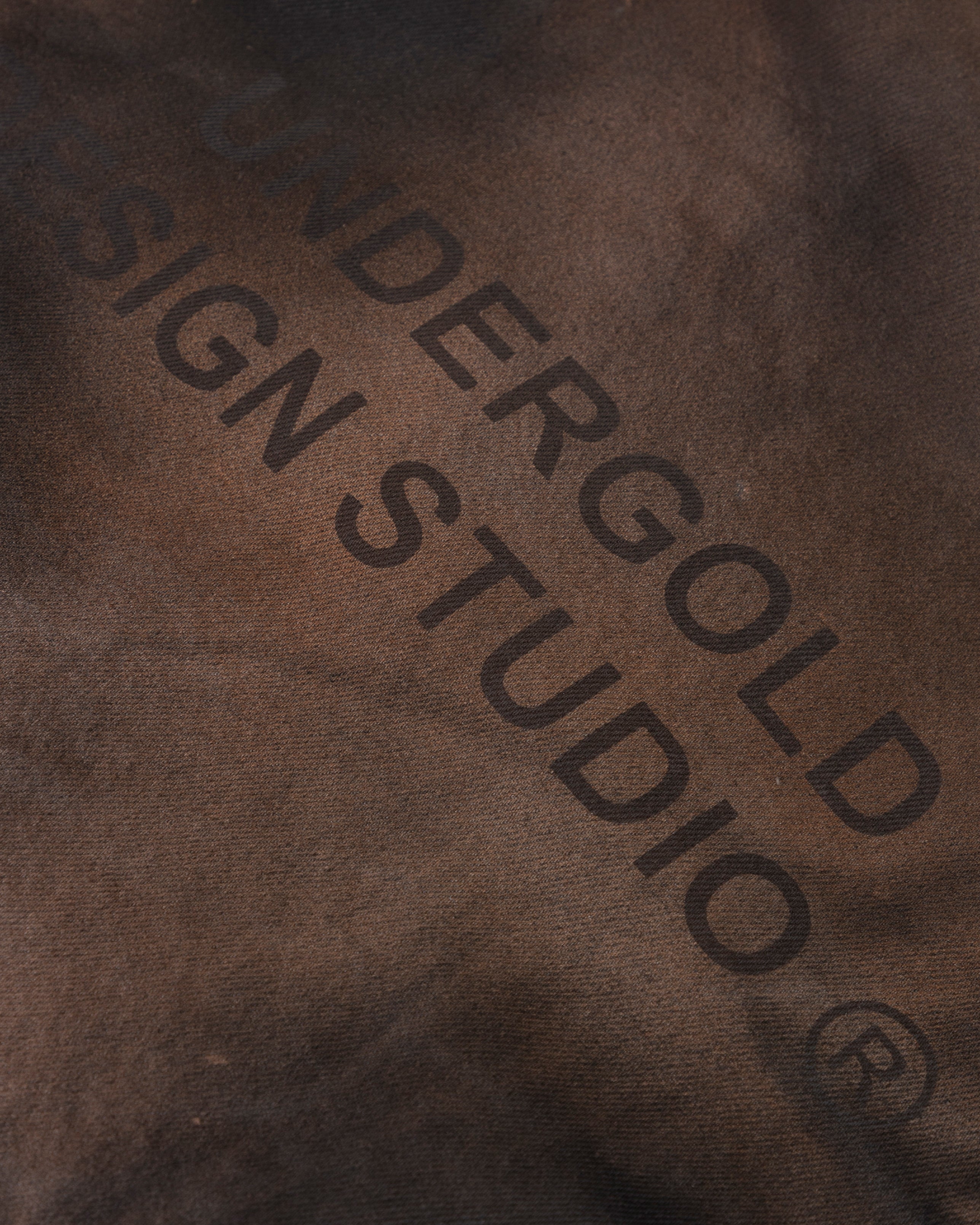 W Stardust Stars Tall Neck Zip Up Jacket Vintage Brown