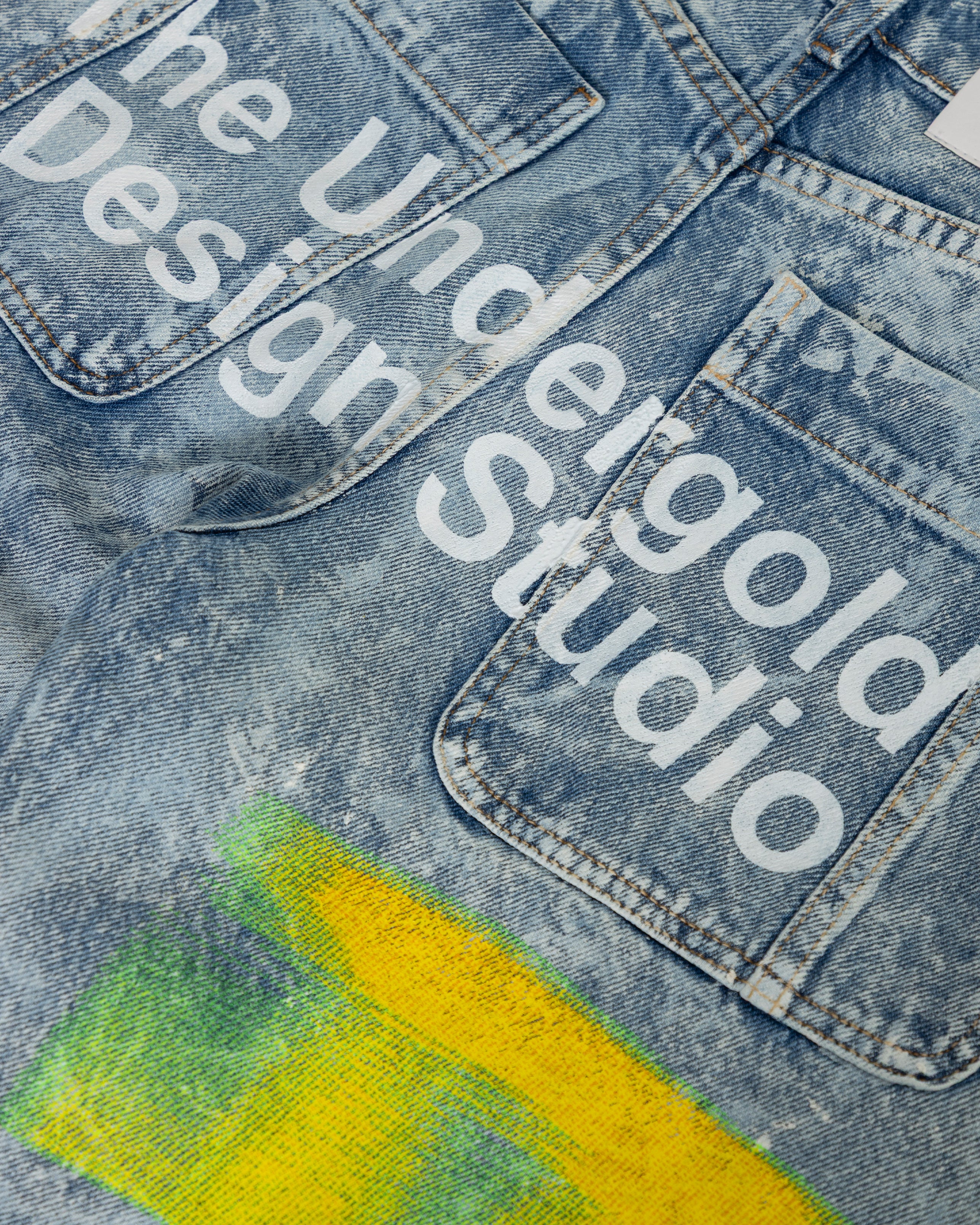 W Echoes Echo Wide Jeans Washed Blue