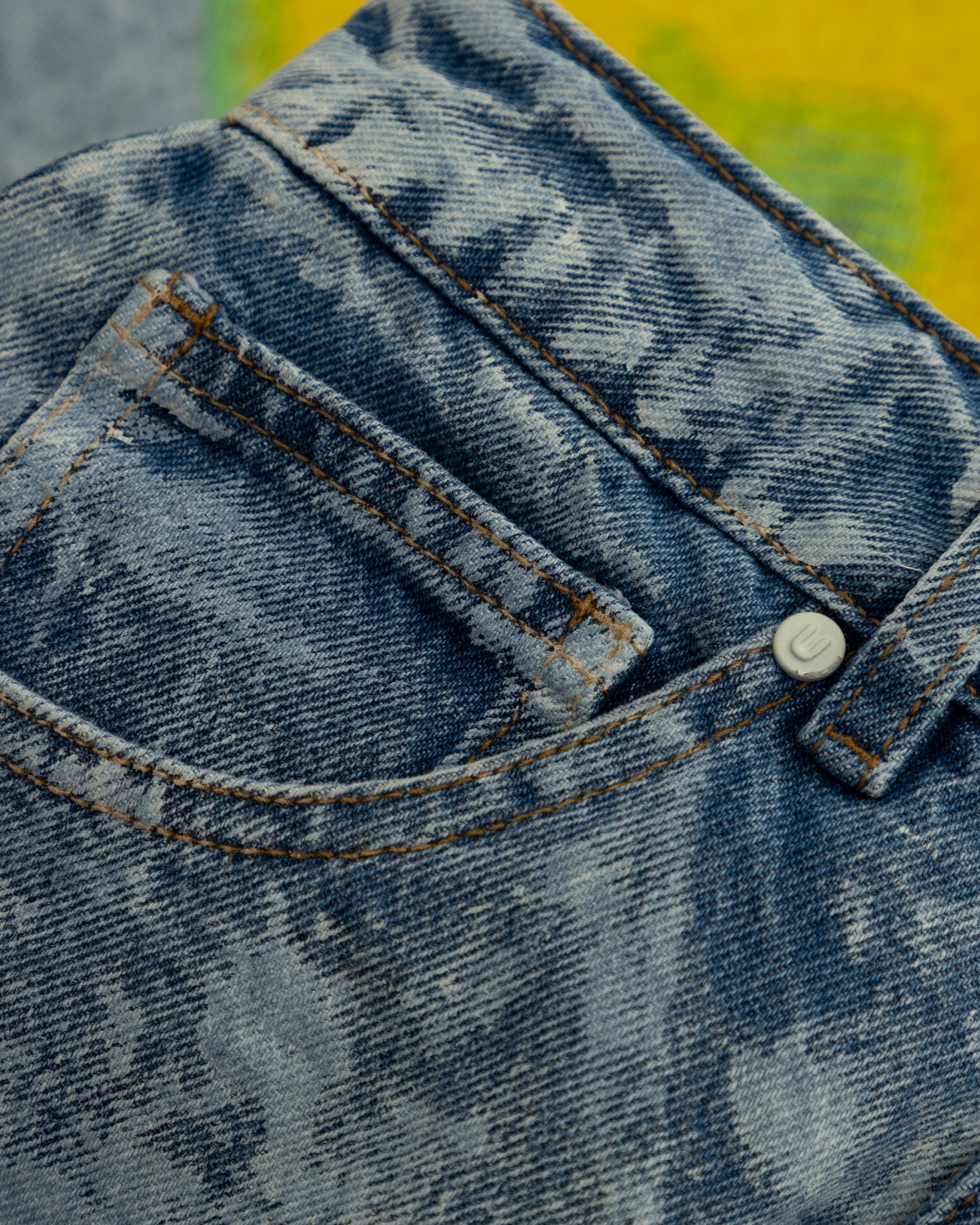 W Echoes Echo Wide Jeans Washed Blue