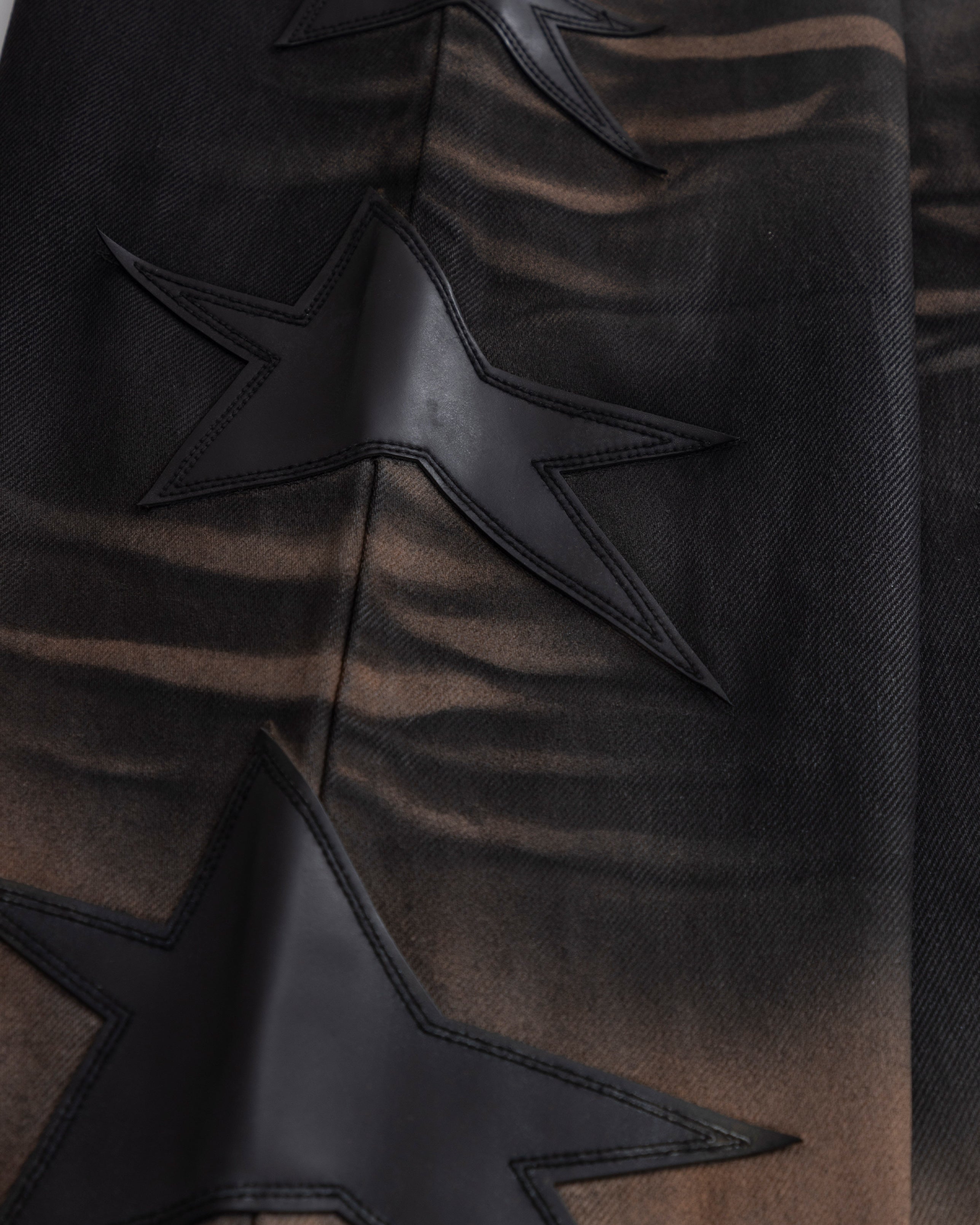 W Stardust Stars Wide Jeans Vintage Brown