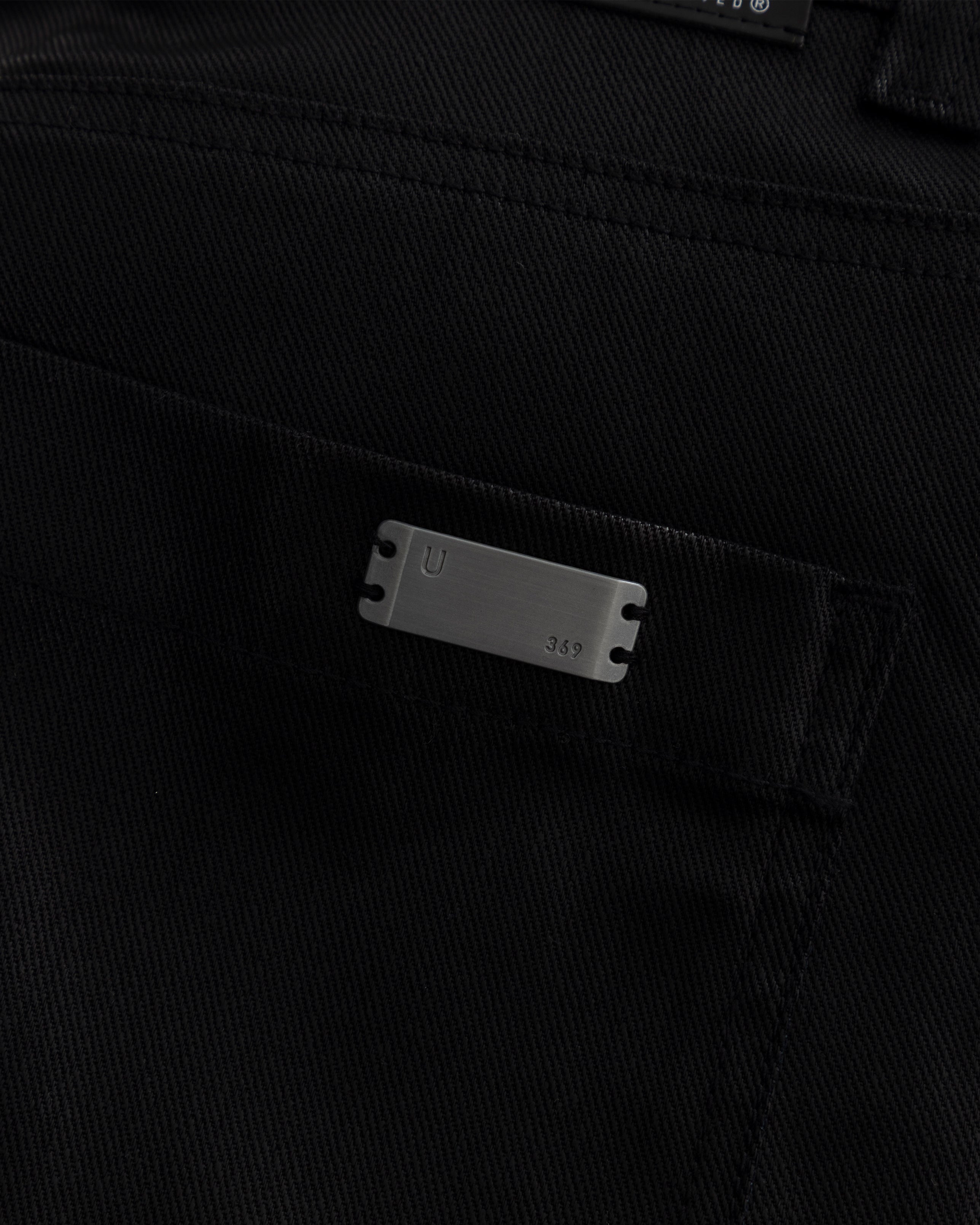 Act 1 Cross Leather Flare Jean Black
