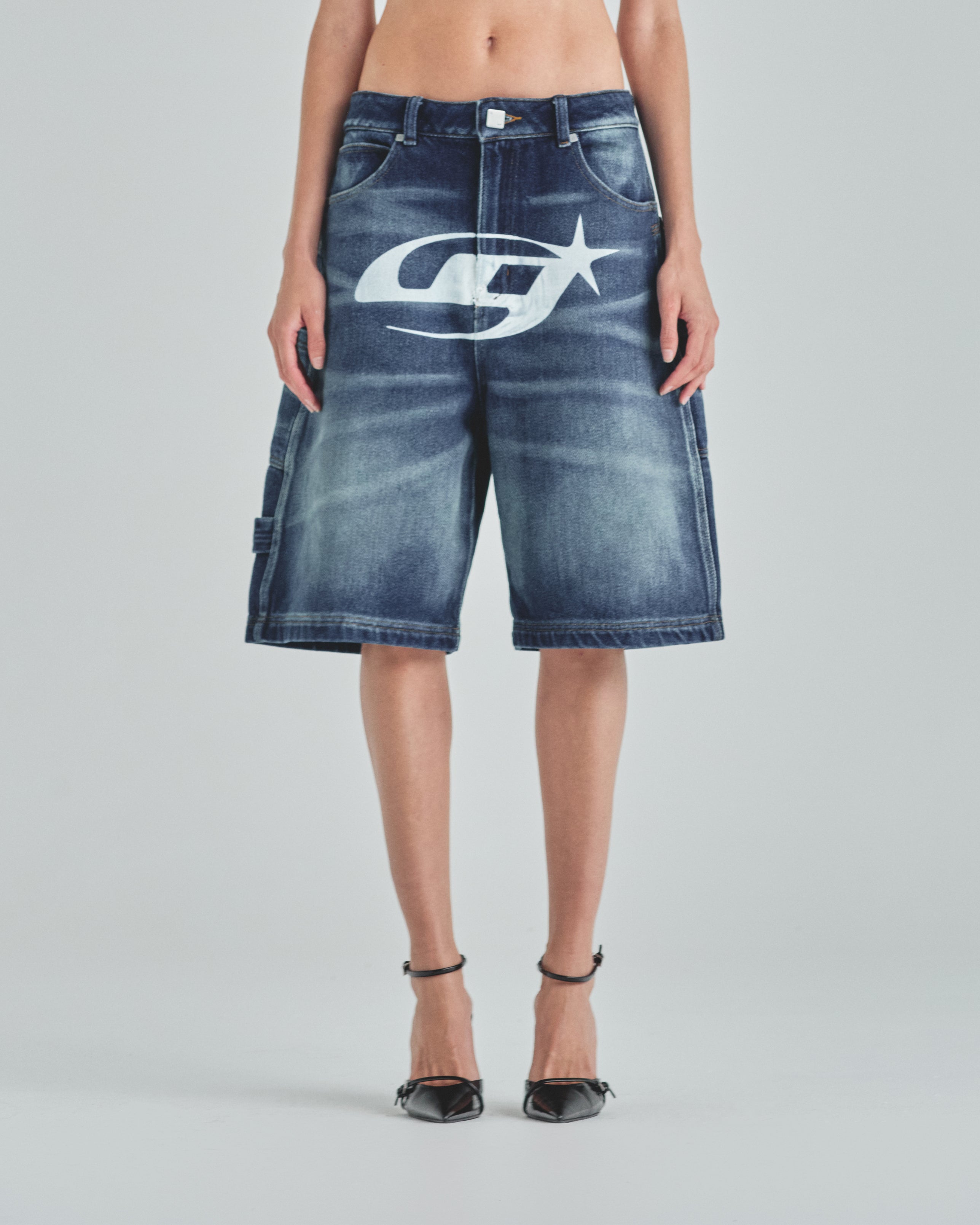 W Act 1 UG Star Denim Jorts Medium Blue