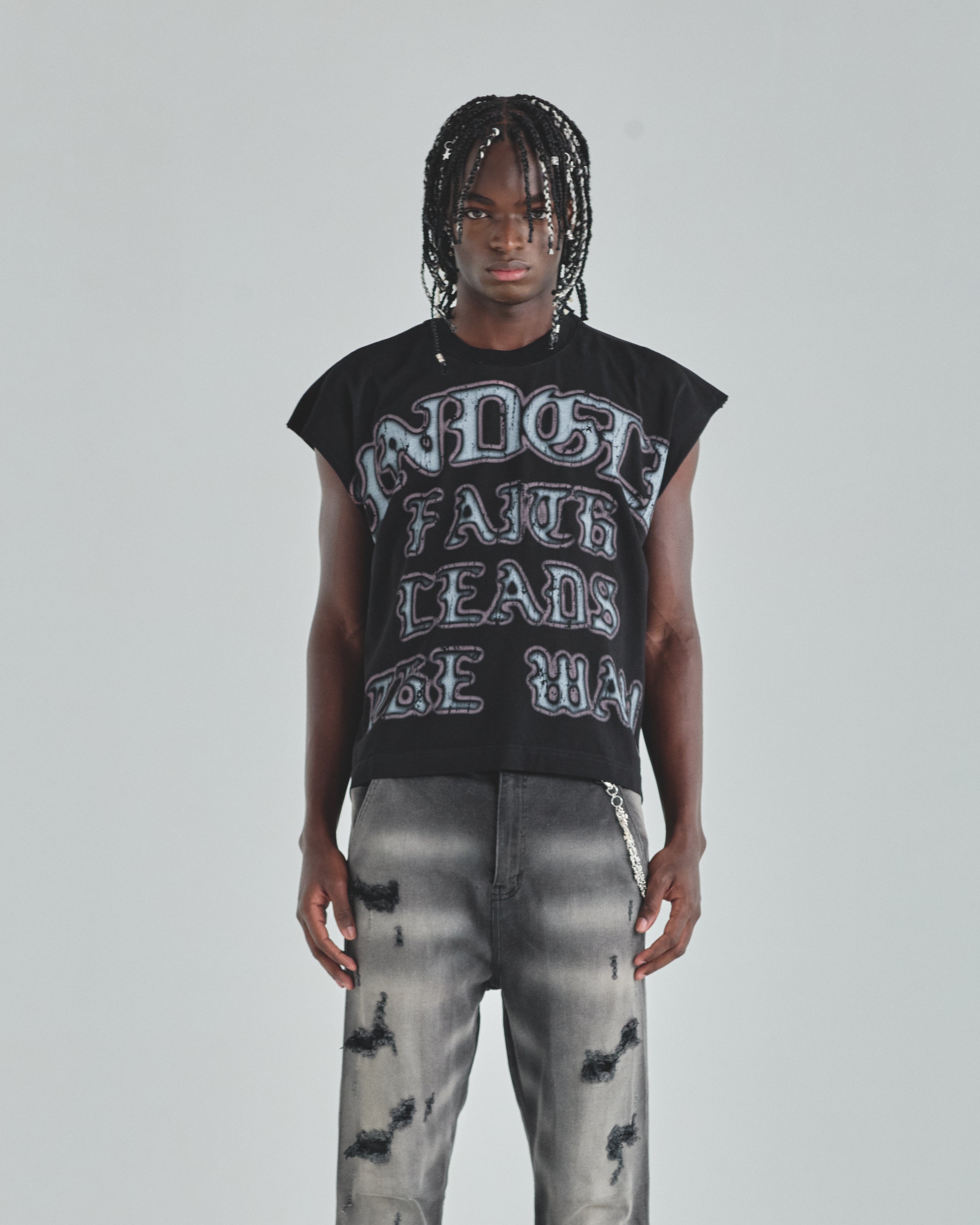 Act 1 Faith Sleeveless Tshirt Black
