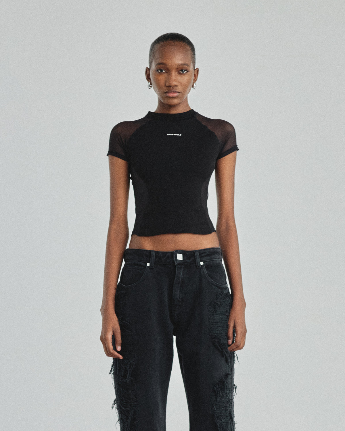 W Basics Undergold Sport Baby Tee Black