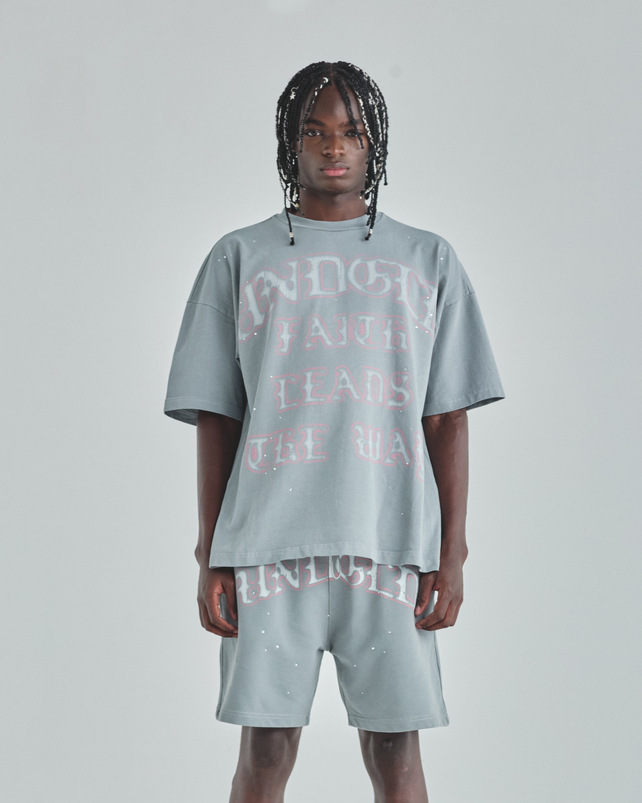 Act 1 Faith Boxy Fit Tshirt Light Gray