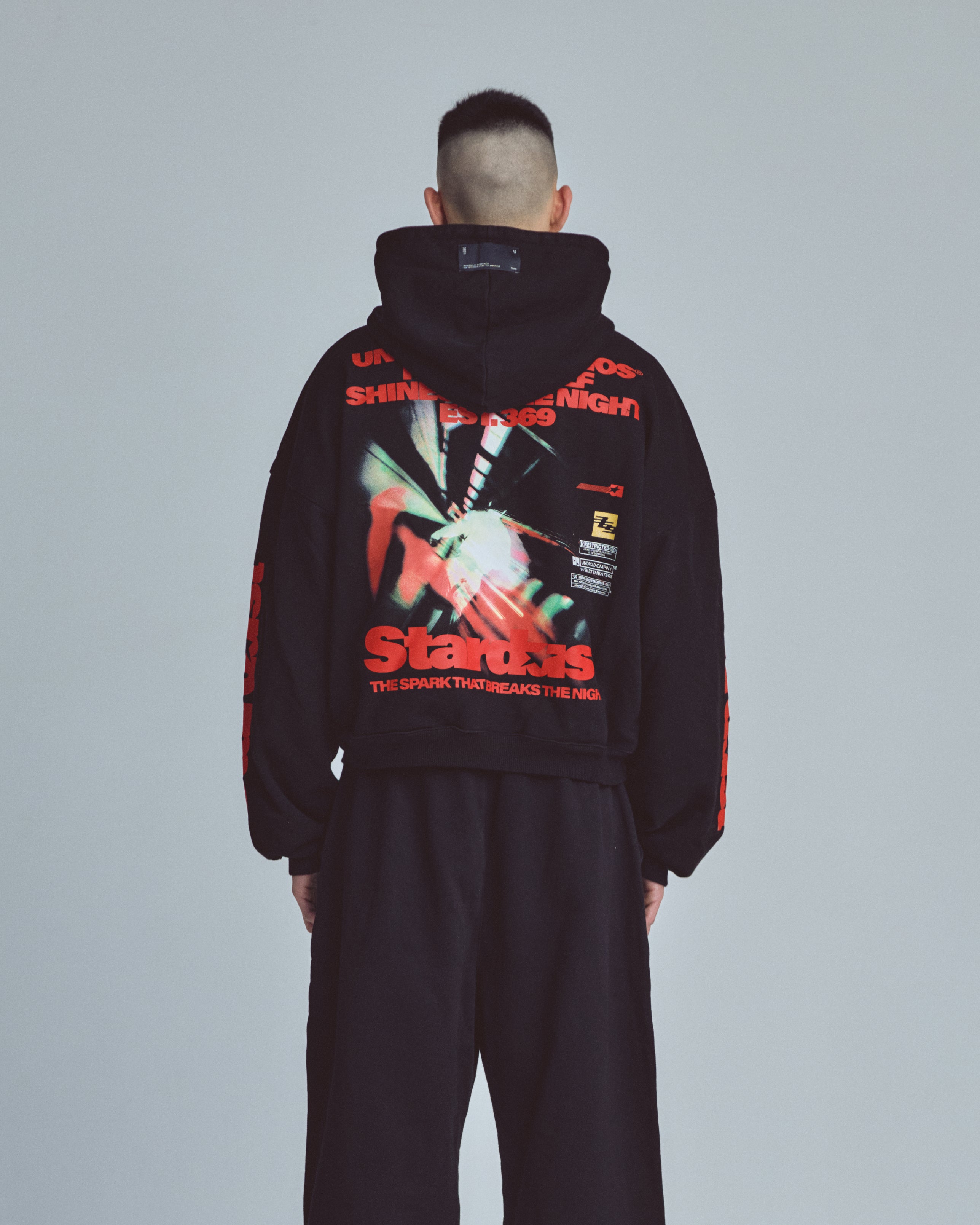 Stardust Rush Boxy Fit Hoodie Black