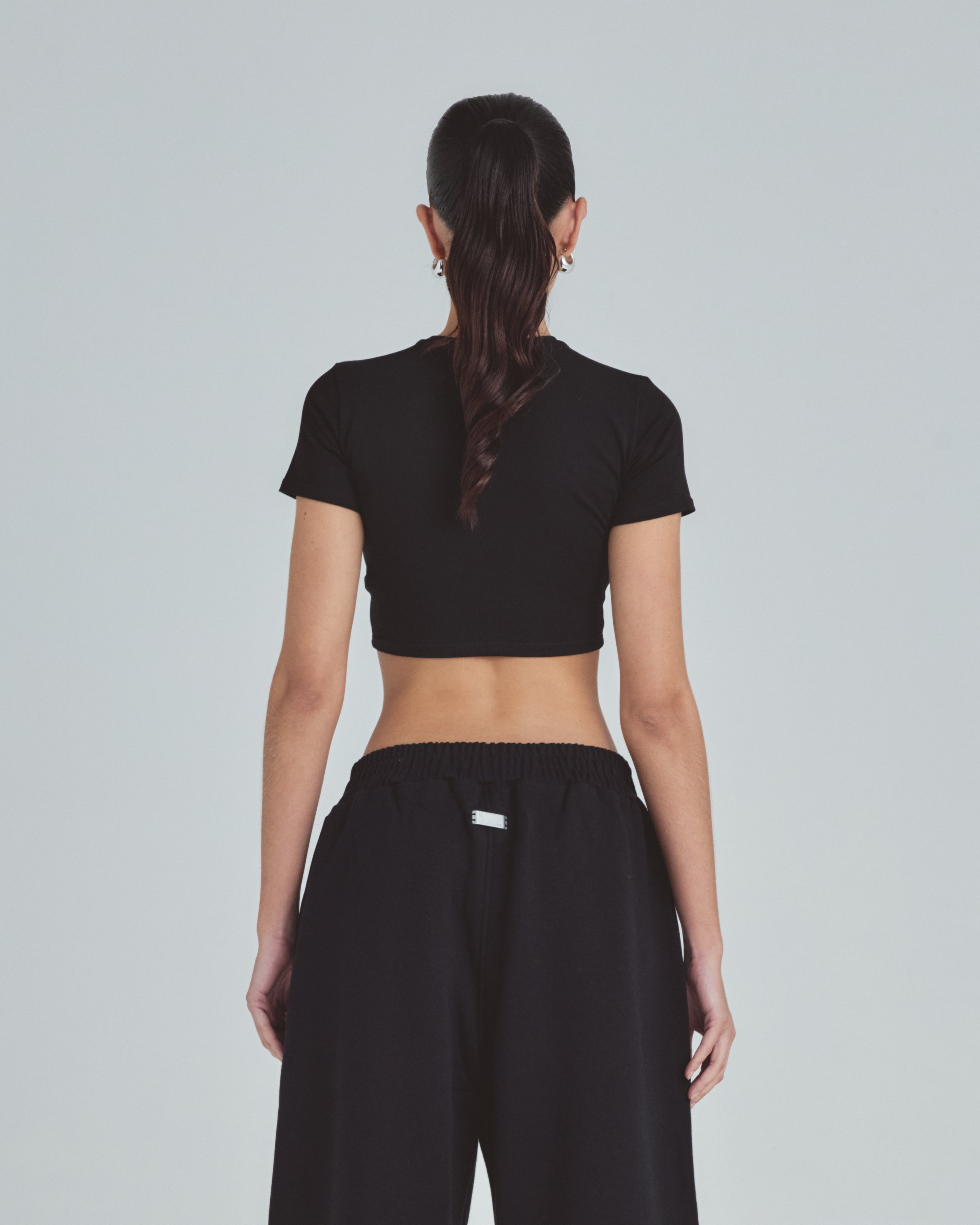 Line Basic Baby Tee Black