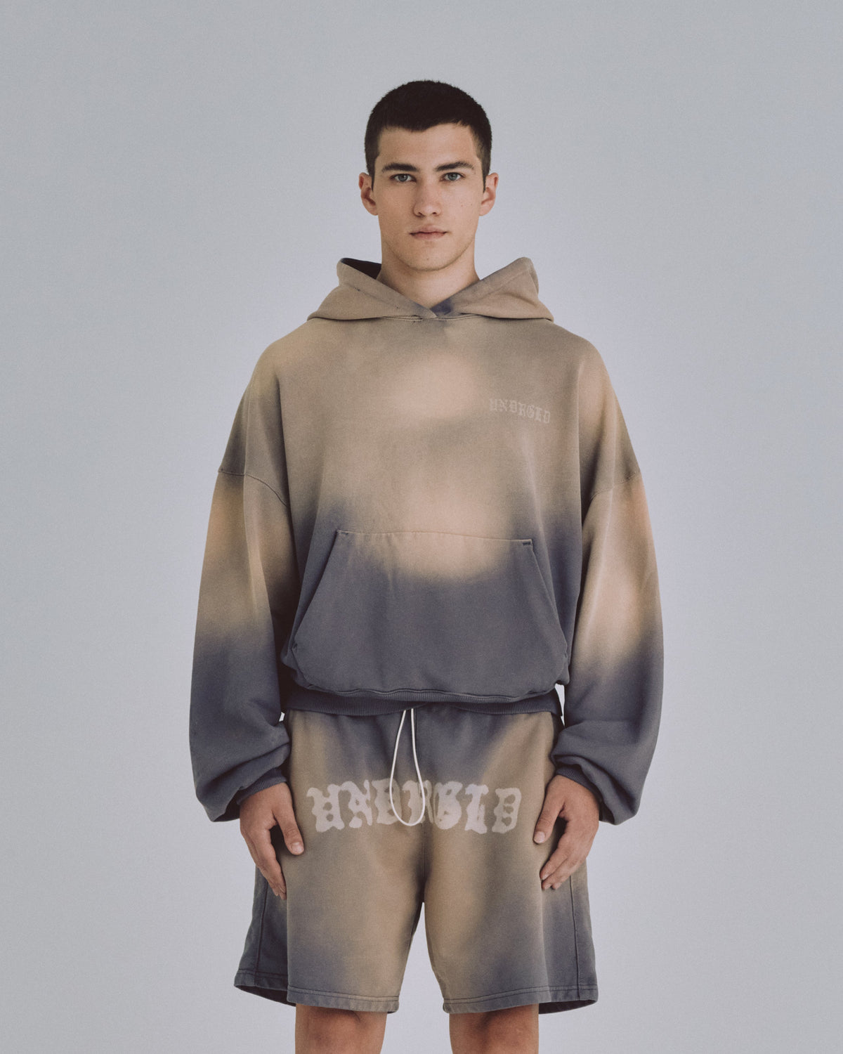 94' Fragments Boxy Fit Hoodie Dirty Brown