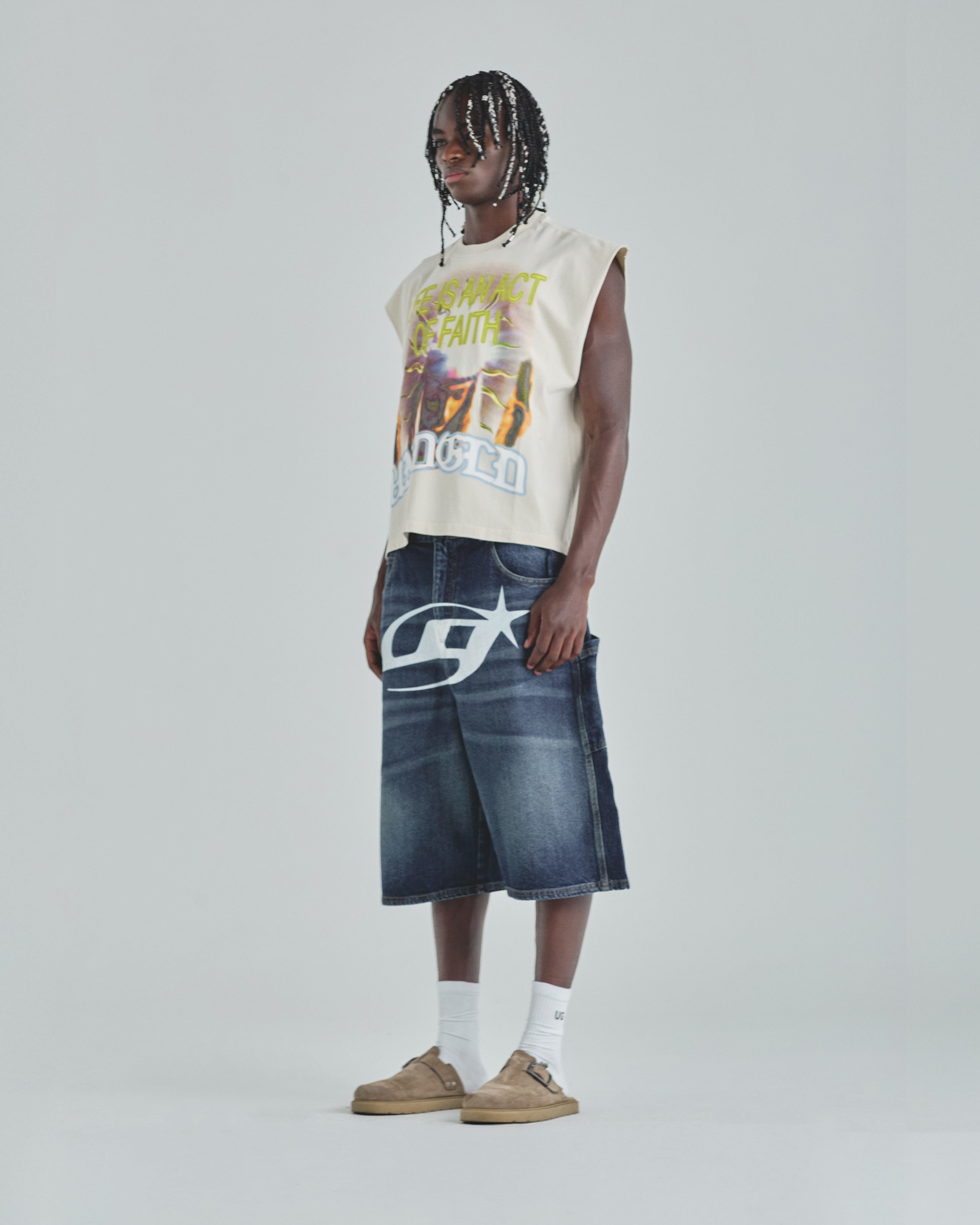 Act 1 Essence Sleeveless Tshirt Cream