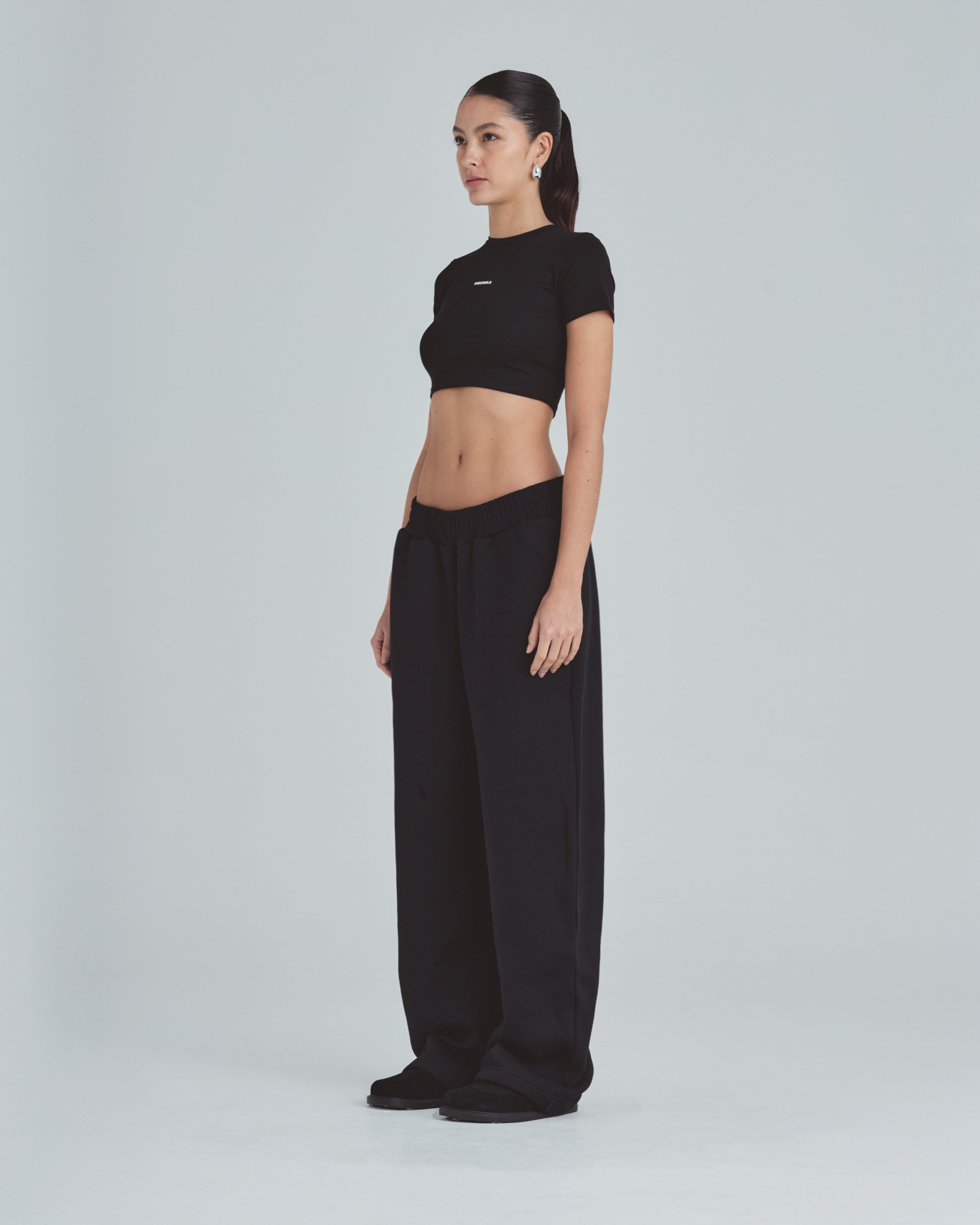 Line Basic Baby Tee Black