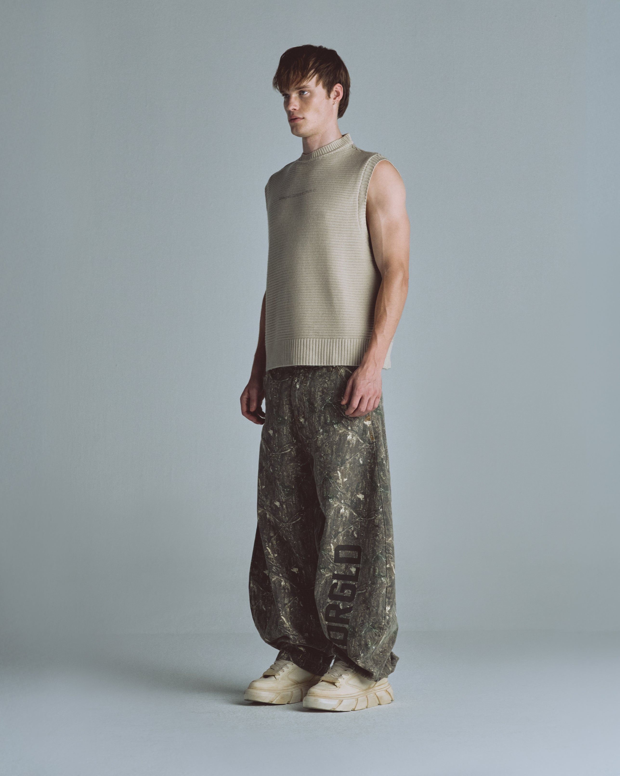 Basics Knitted Vest Cream