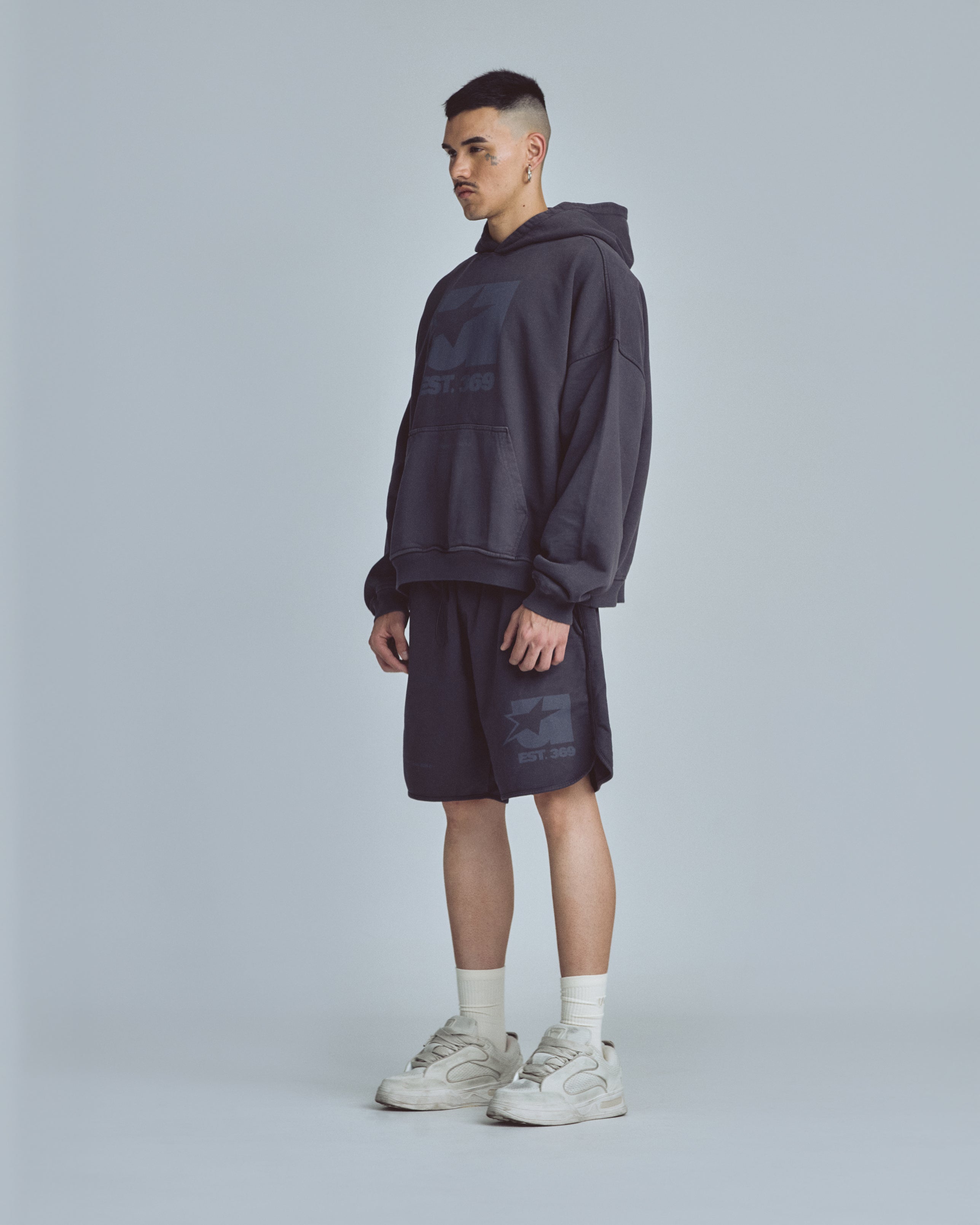 Stardust Symbol Hoodie Vintage Gray