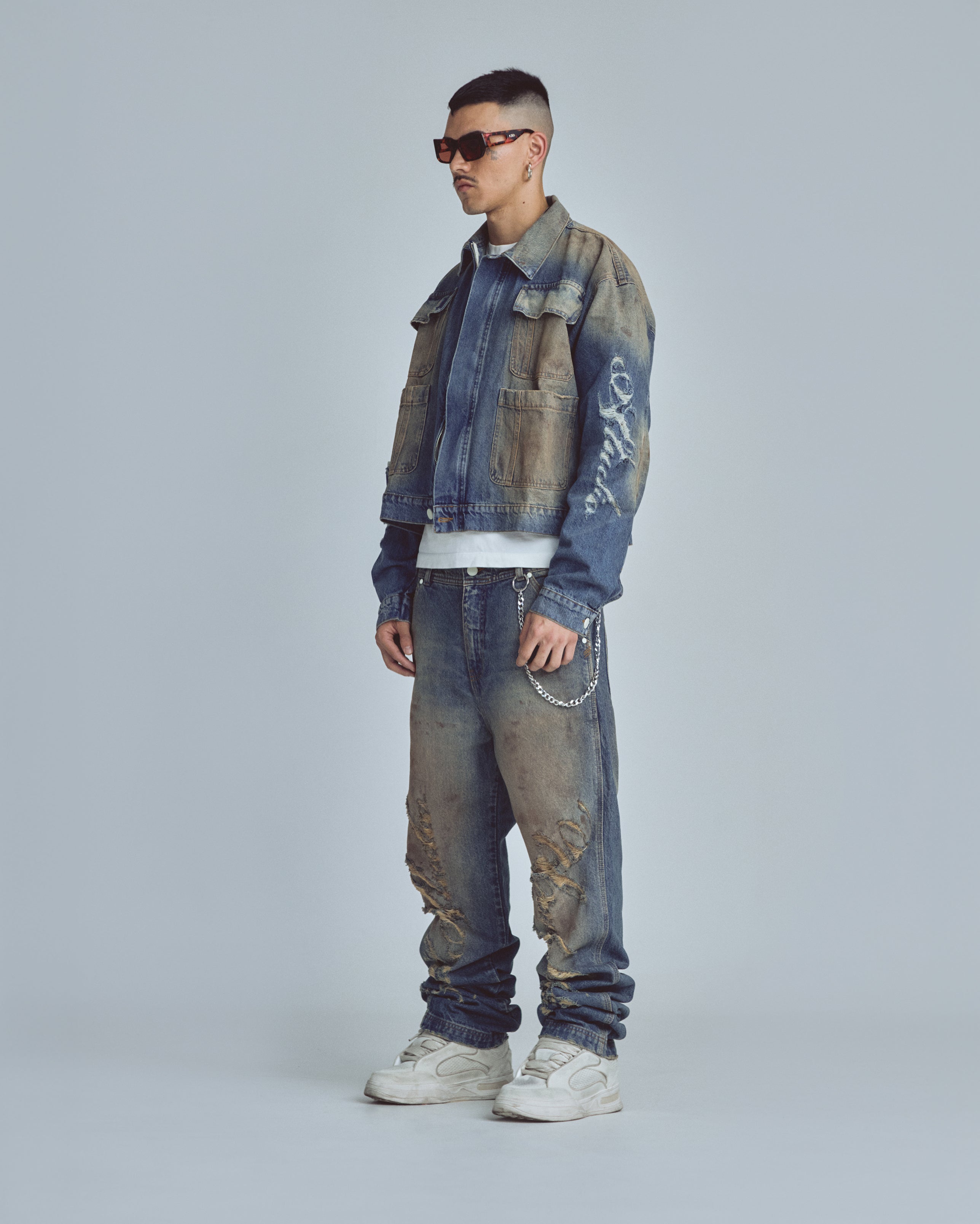 Stardust Undgld Studio Boxy Fit Jacket Mechanic Blue