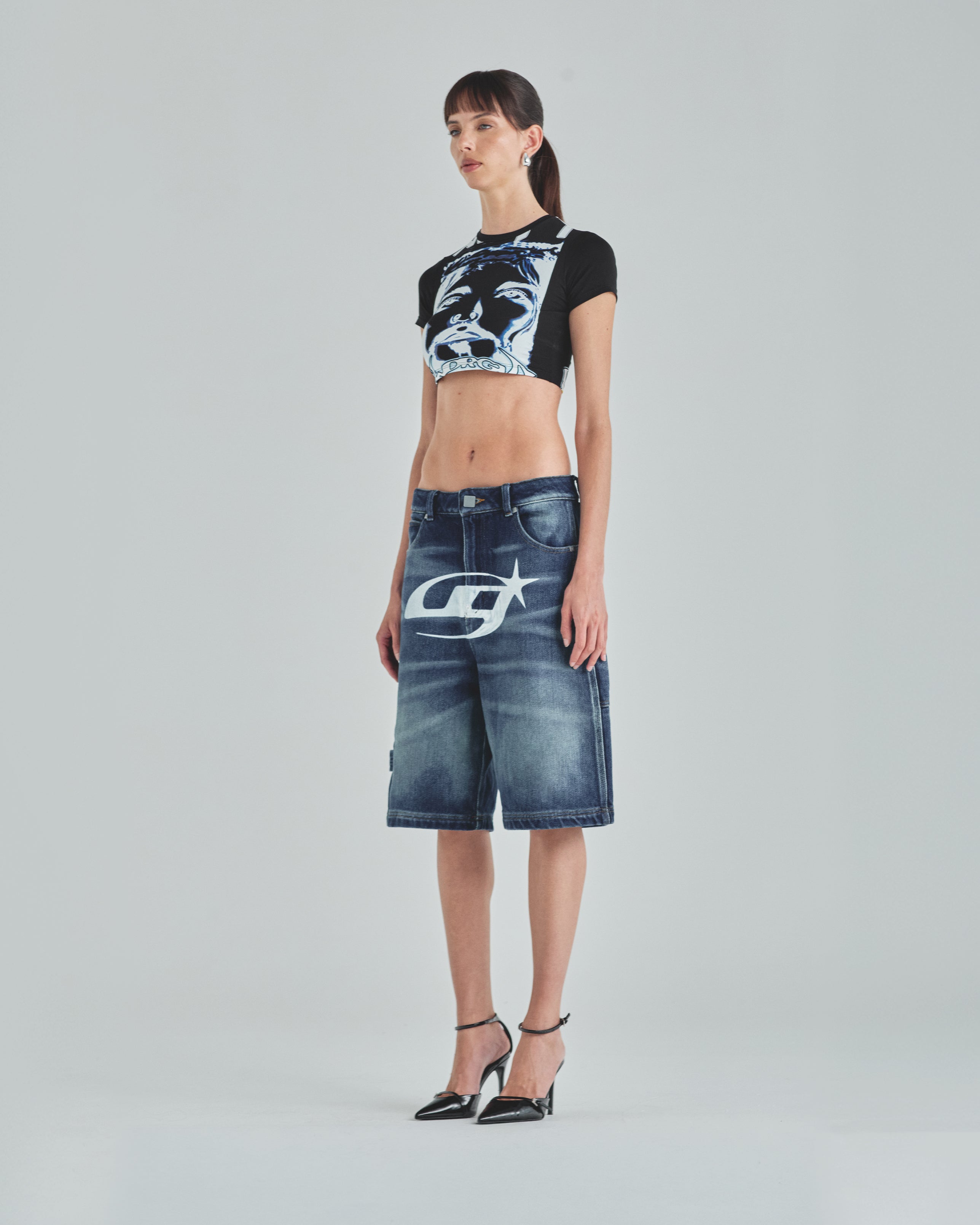 W Act 1 UG Star Denim Jorts Medium Blue