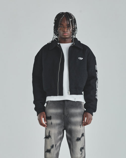 Act 1 Neon Bomber Jacket Black