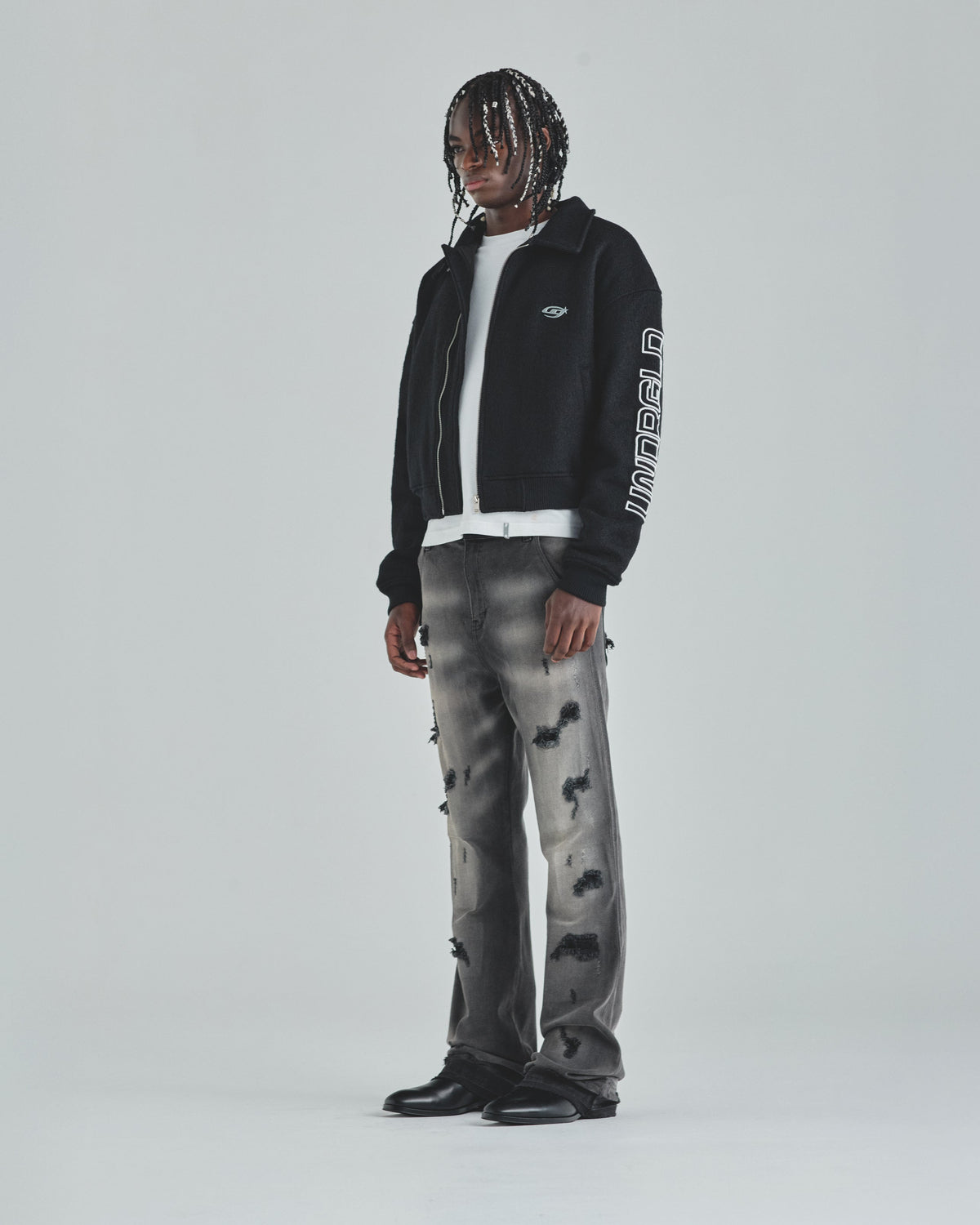 Act 1 Neon Bomber Jacket Black
