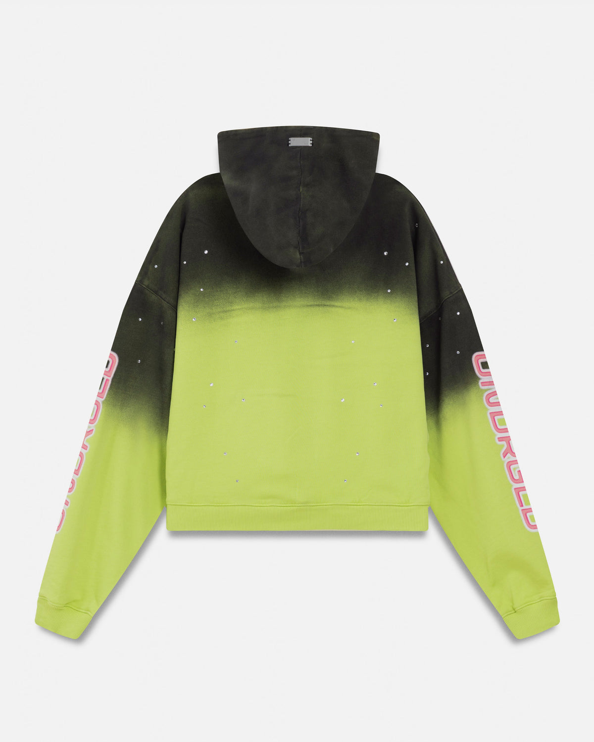 Act 1 Neon Boxy Fit Hoodie Faded Green