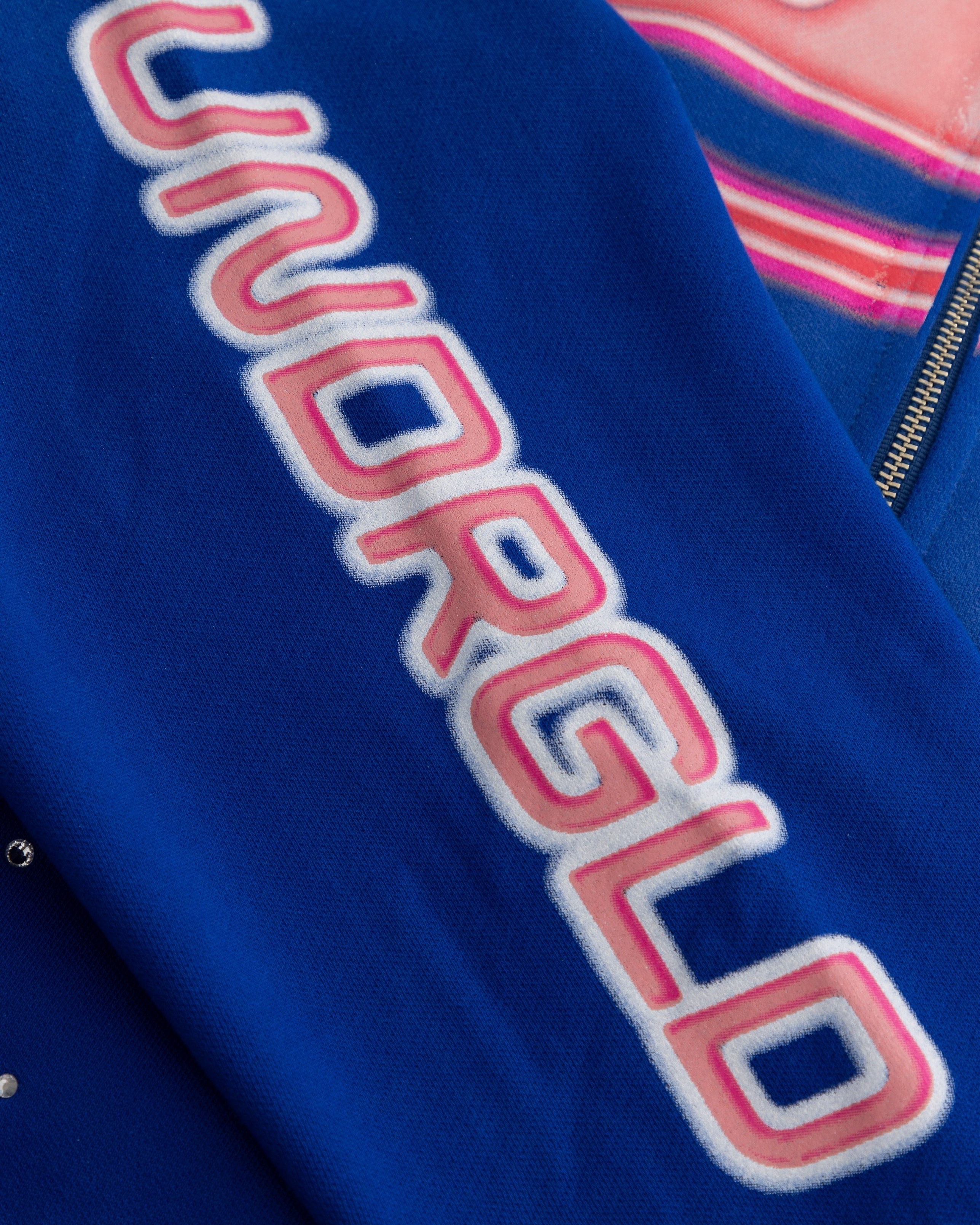 Act 1 Neon Zip Up Boxy Fit Hoodie Electric Blue