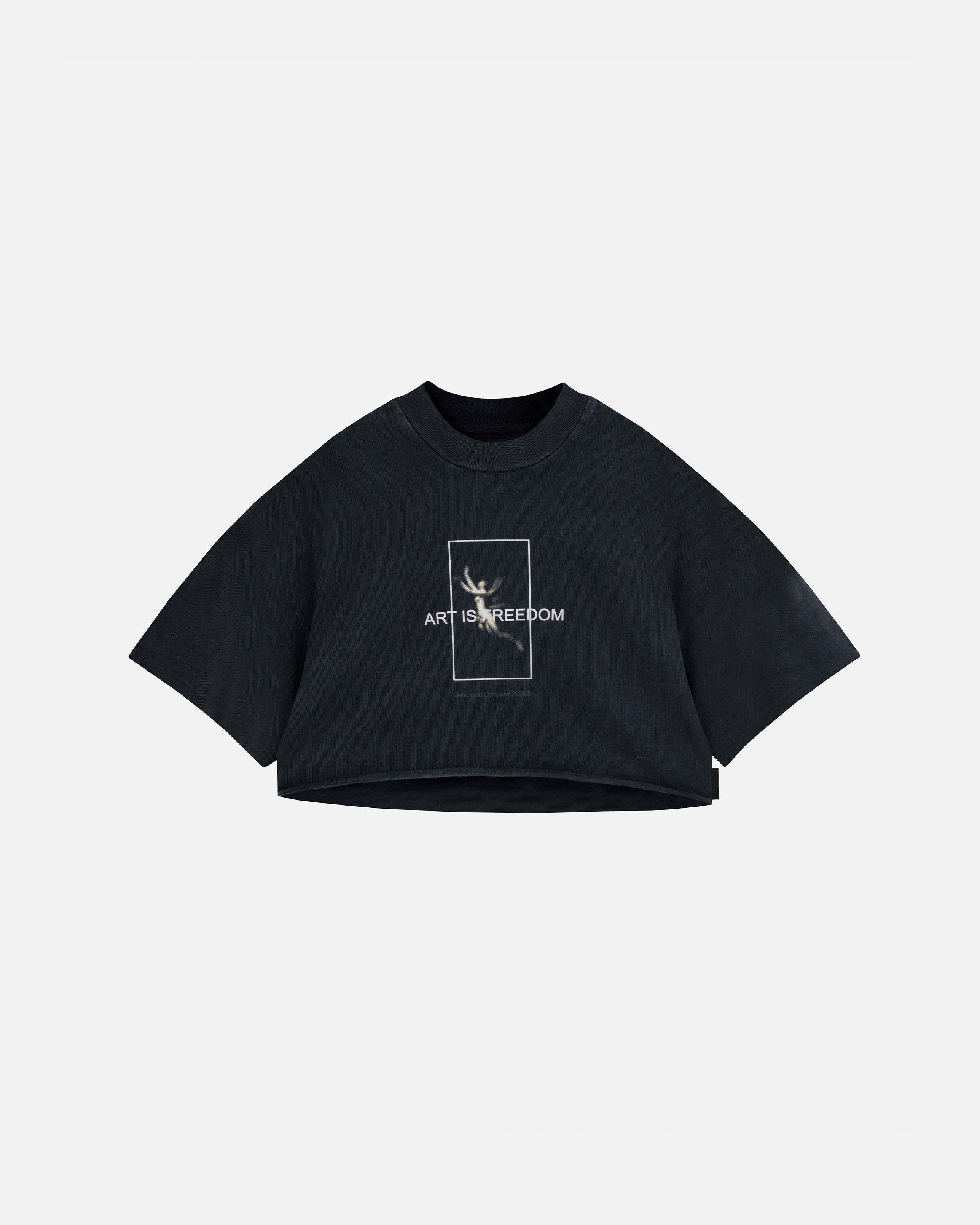 Agnus Dei Freedom Crop Top Vintage Black