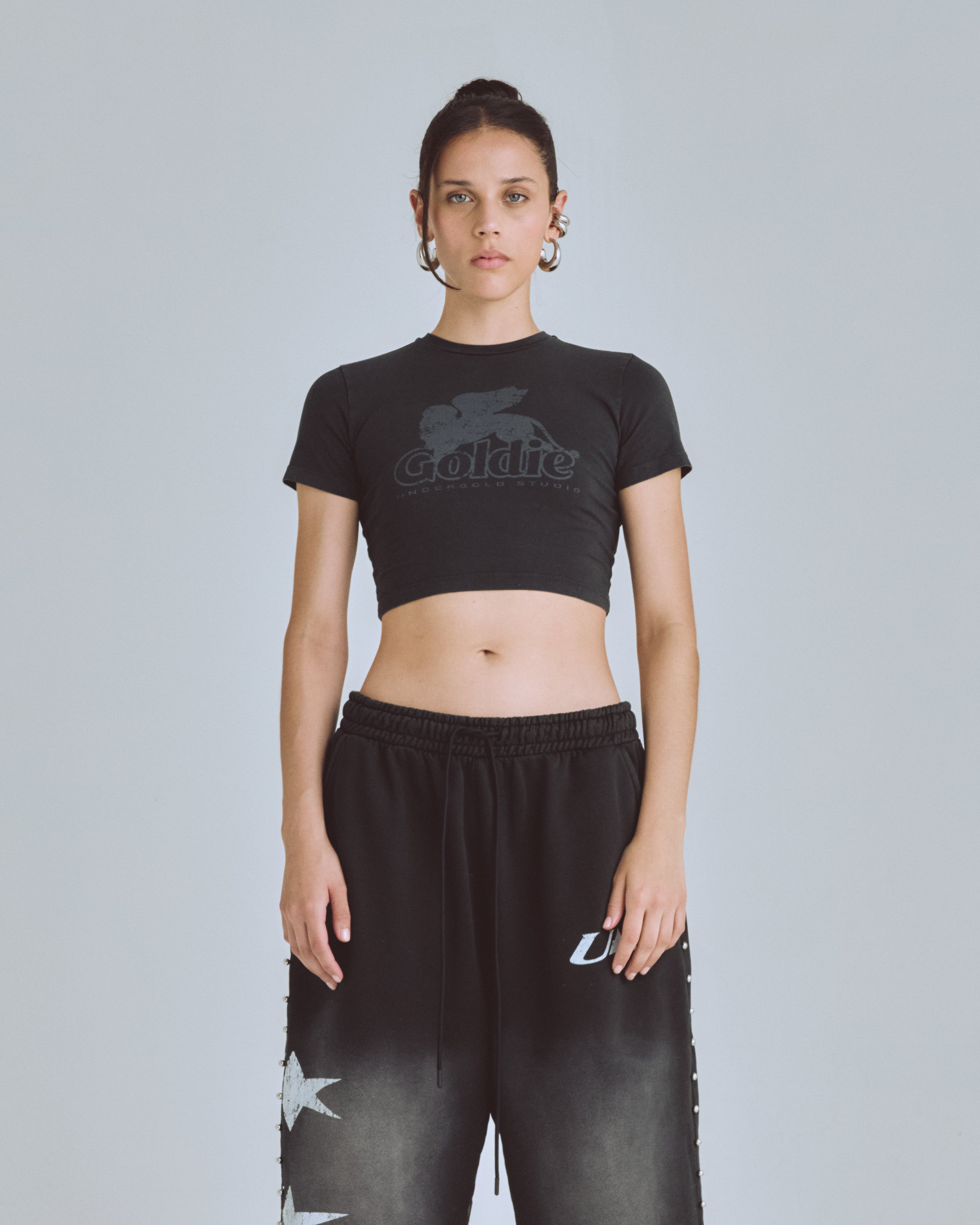 Agnus Dei UNDRGLD Baby Tee Vintage Black