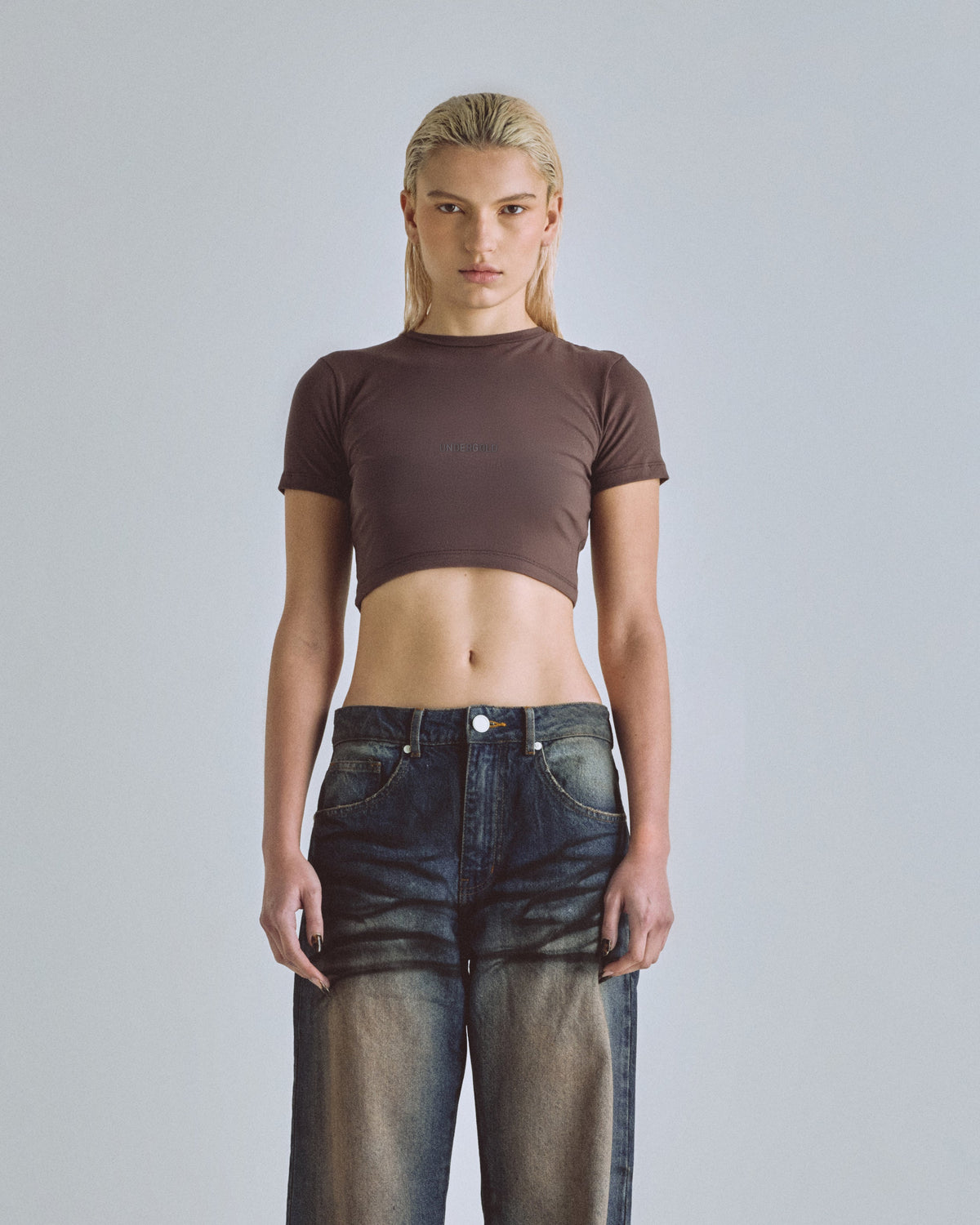 Basics Baby Tee Brown