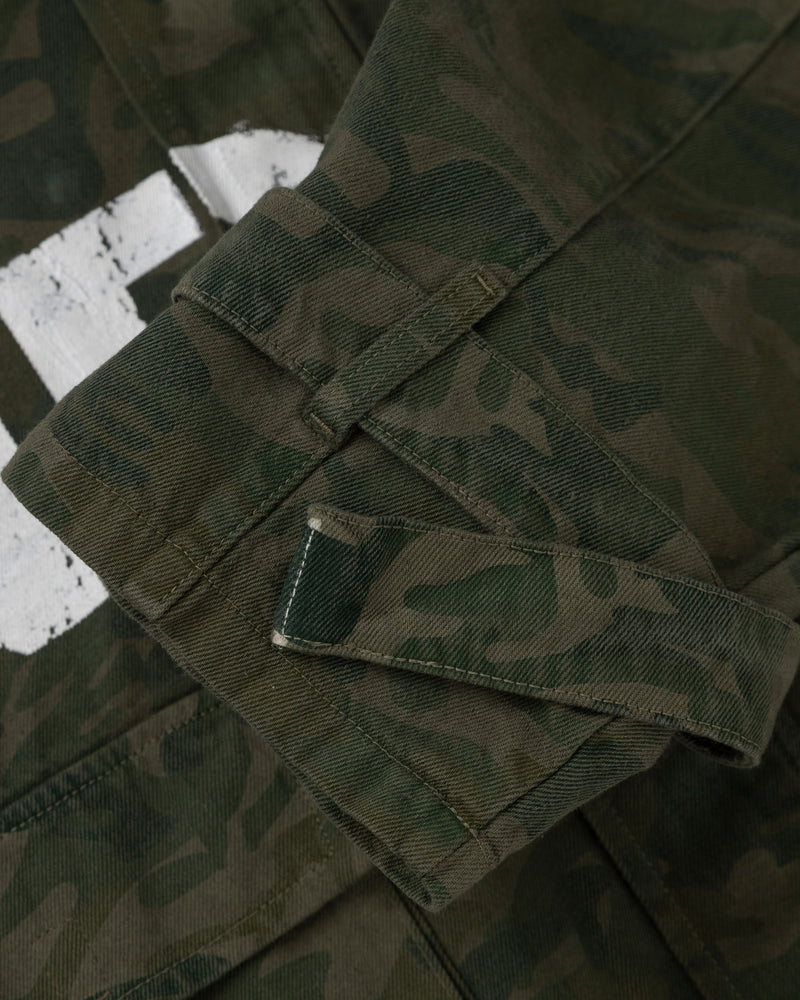 Basics Boxy Jacket Green Camo