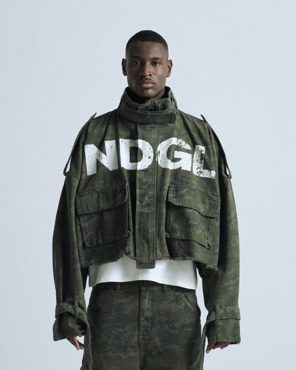 Basics Boxy Jacket Green Camo