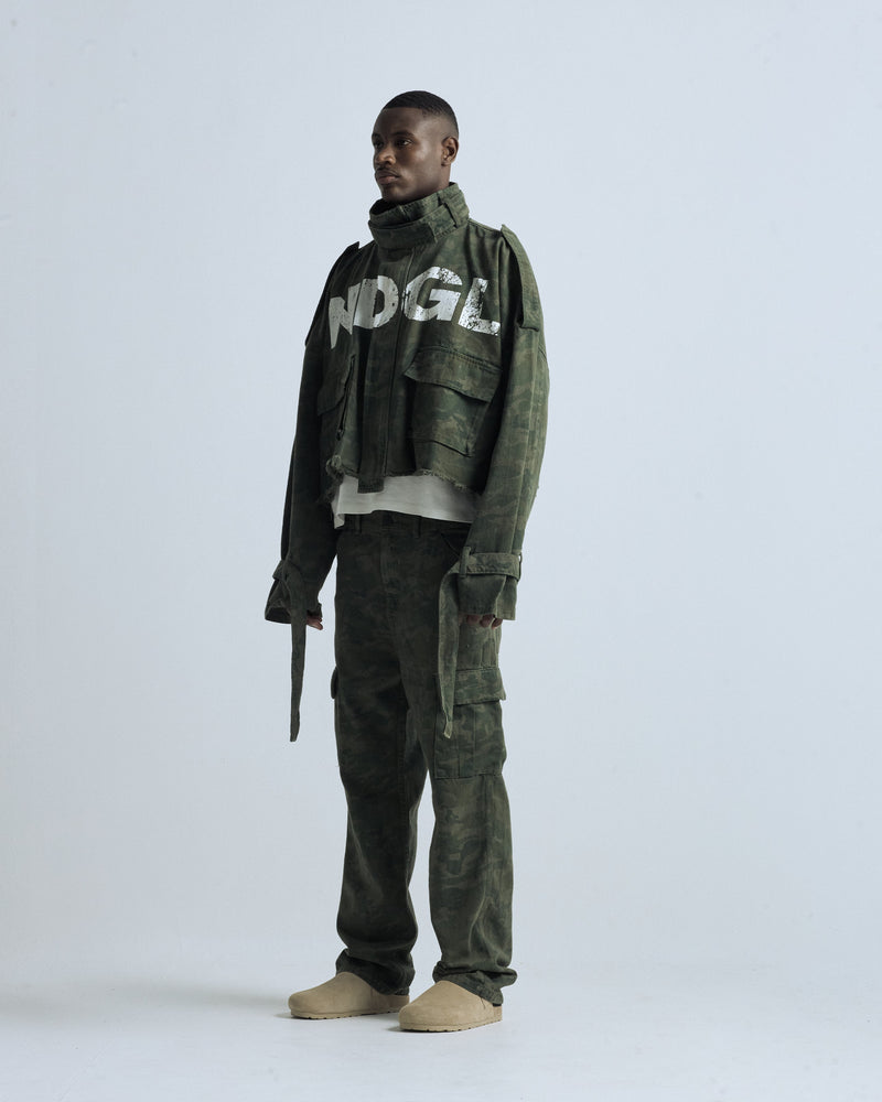 Basics Boxy Jacket Green Camo